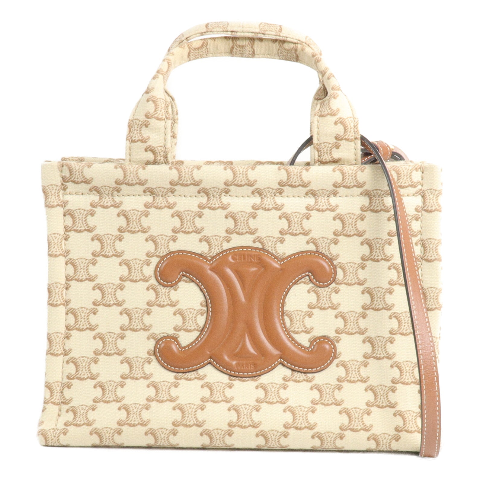 CELINE 帆布Small Cabas Thais手挽肩背兩用袋