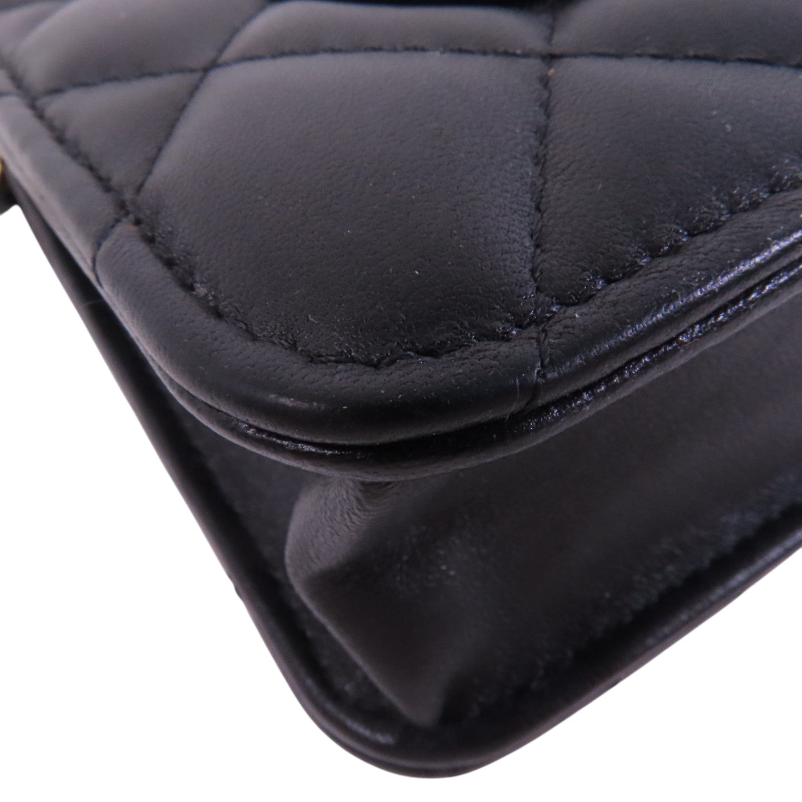 CHANEL 【激減優惠】羊皮皮革WOC Wallet On Chain金扣鏈帶肩背袋