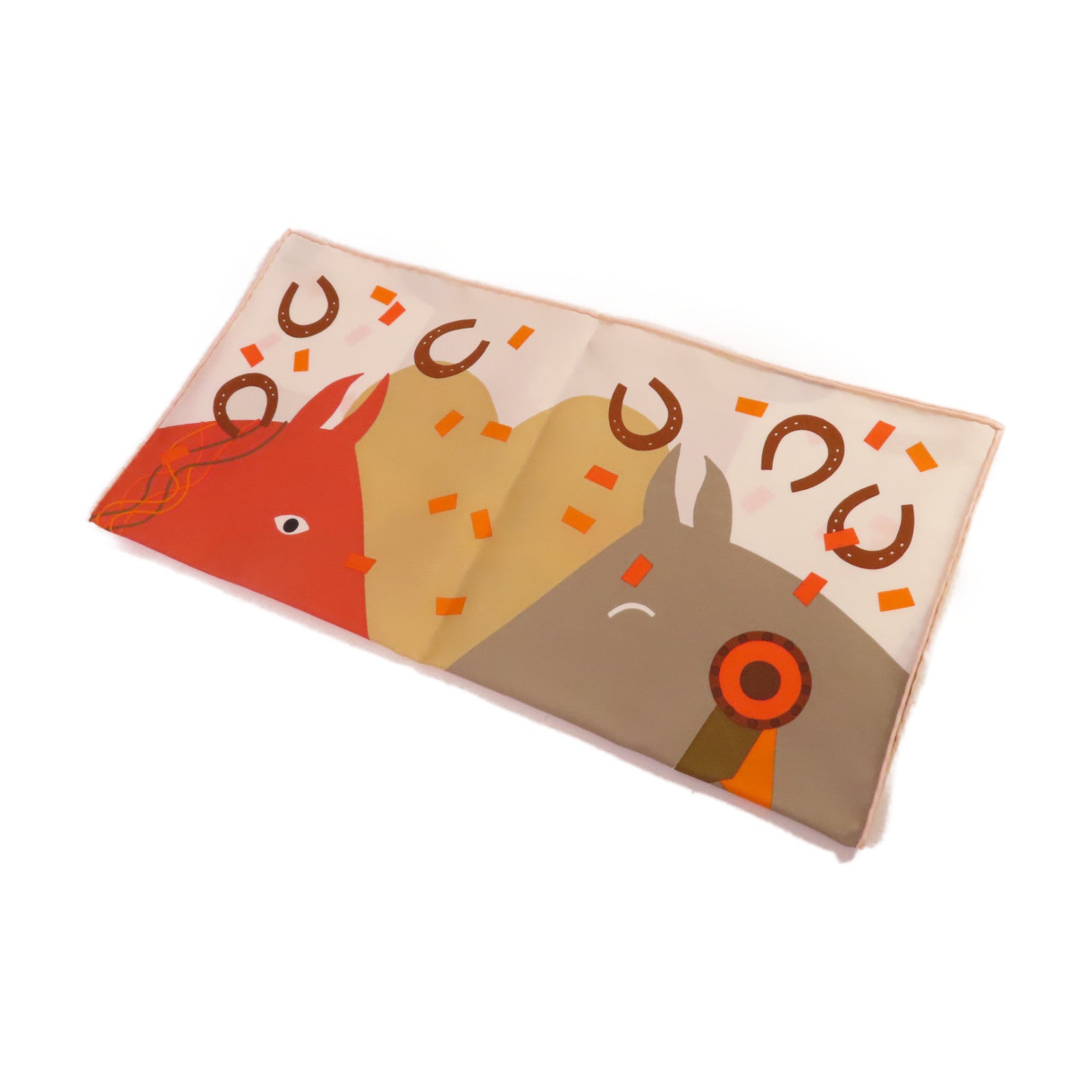 HERMES 絲質Scarf 60x60絲巾橙色/啡色/白色/彩色