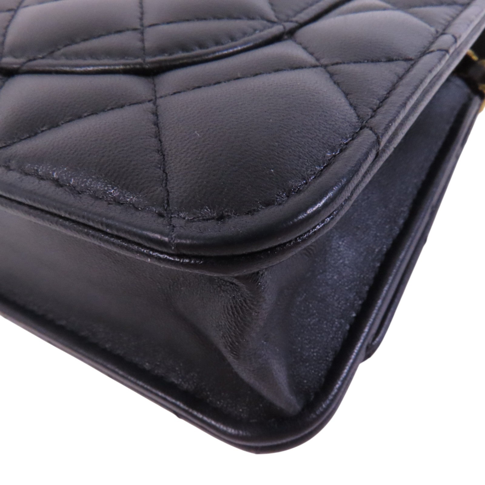 CHANEL 【激減優惠】羊皮皮革WOC Wallet On Chain金扣鏈帶肩背袋