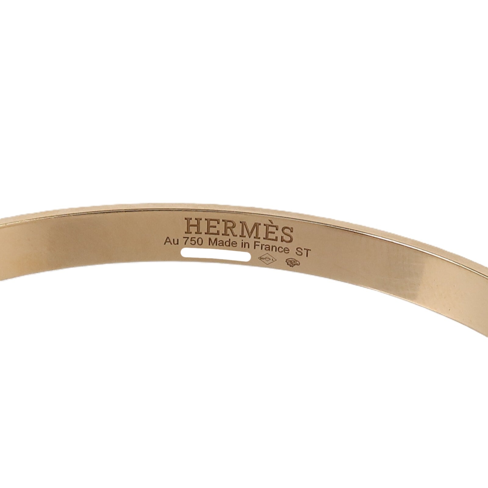 HERMES 18K玫瑰金Kelly Bracelet鑽石手鐲