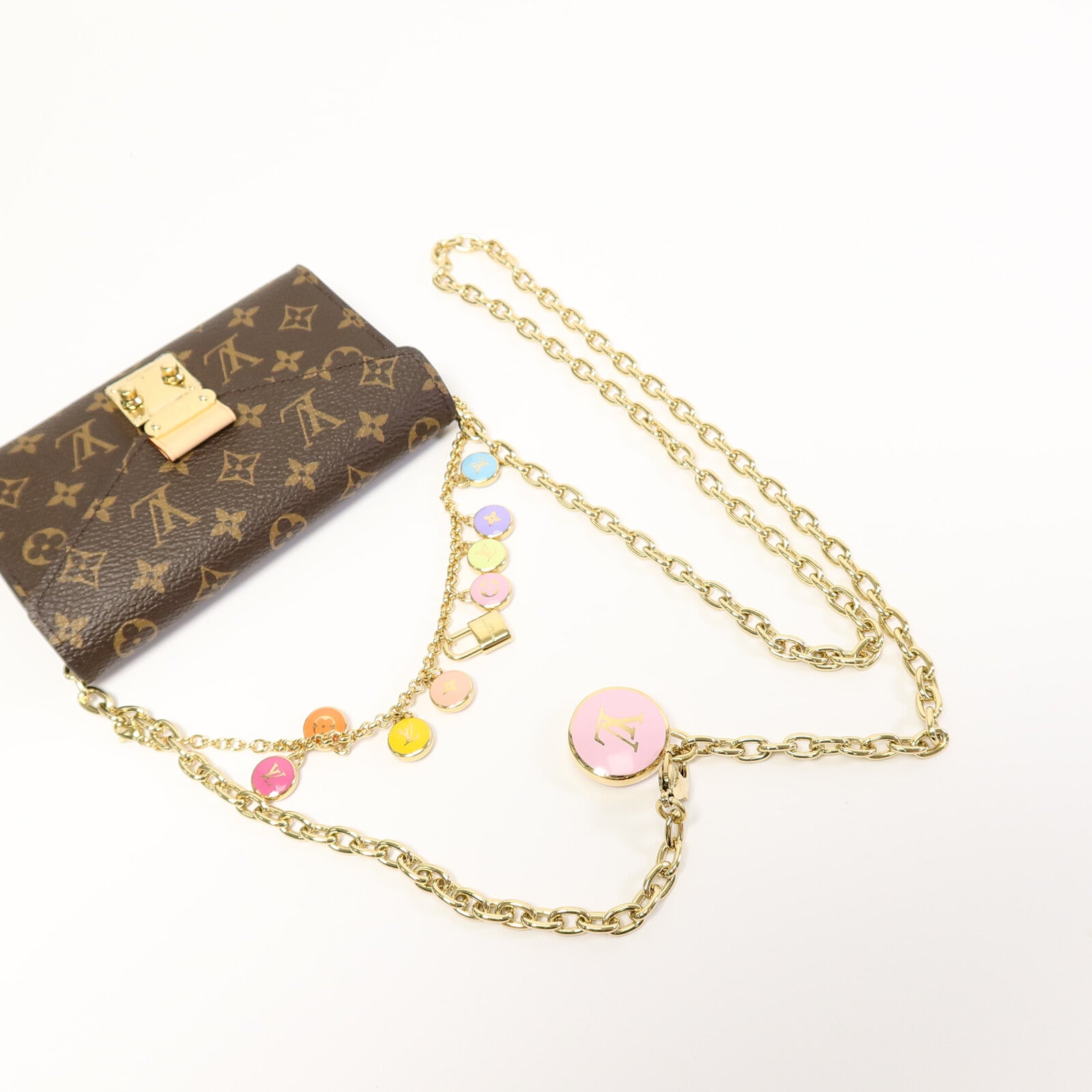 LOUIS VUITTON Monogram Pouch Metis鏈帶手挽肩背兩用袋