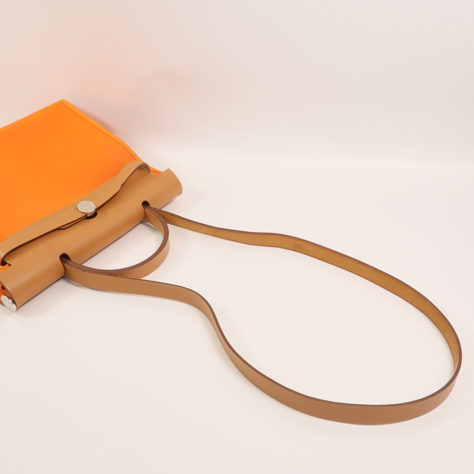 HERMES 帆布Herbag PM手挽肩背兩用袋Orange