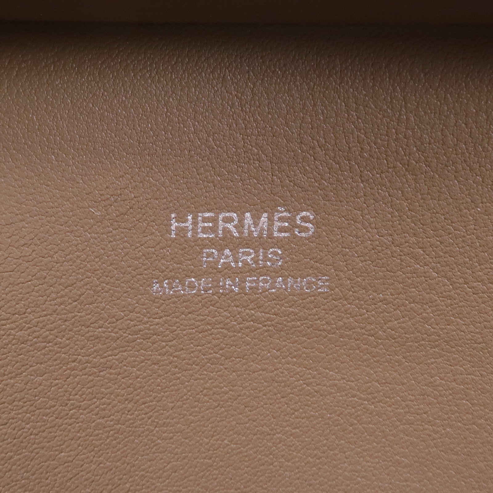 HERMES Evercolor皮革Mini Jypsiere銀扣肩背袋Etoupe