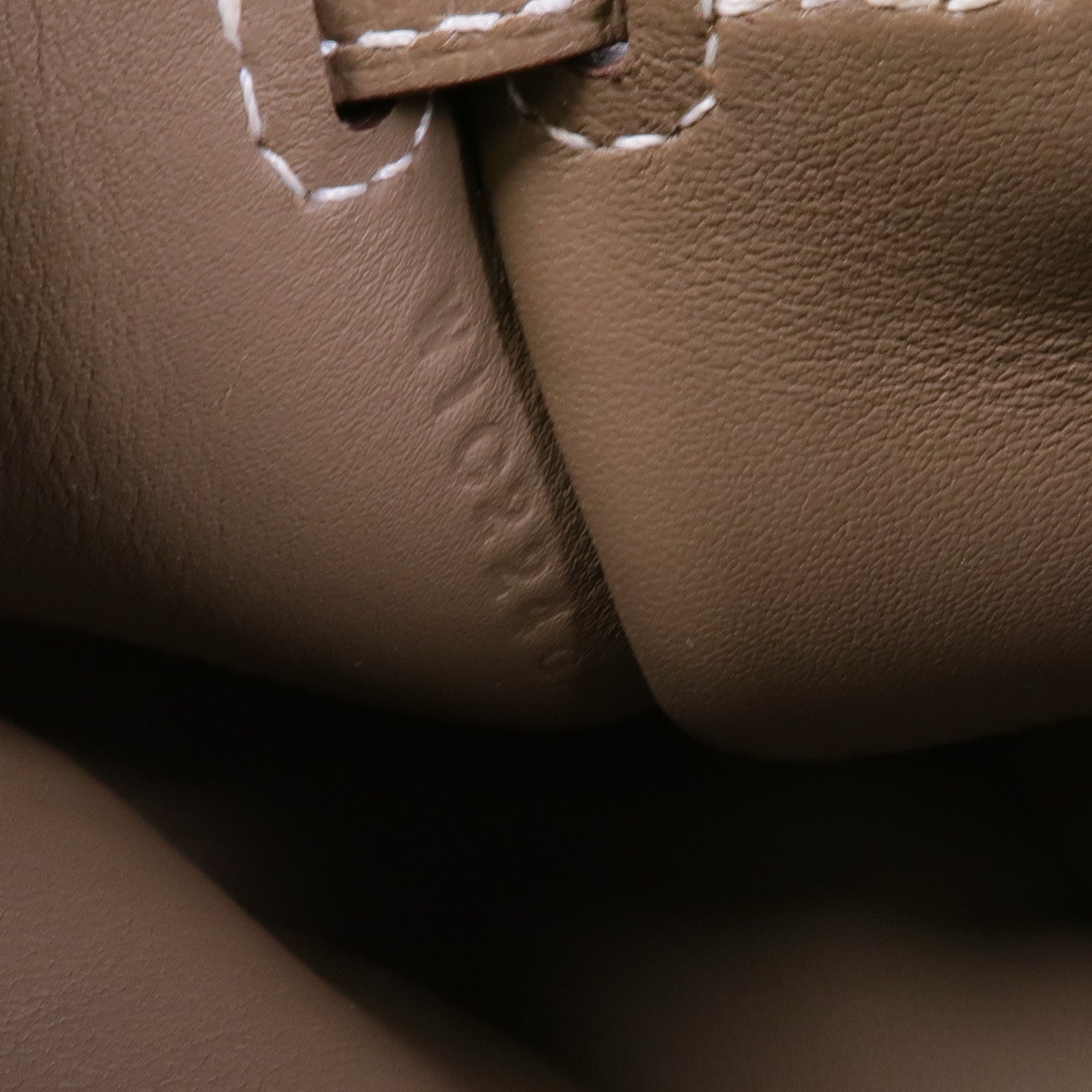 HERMES Evercolor皮革Mini Jypsiere銀扣肩背袋Etoupe
