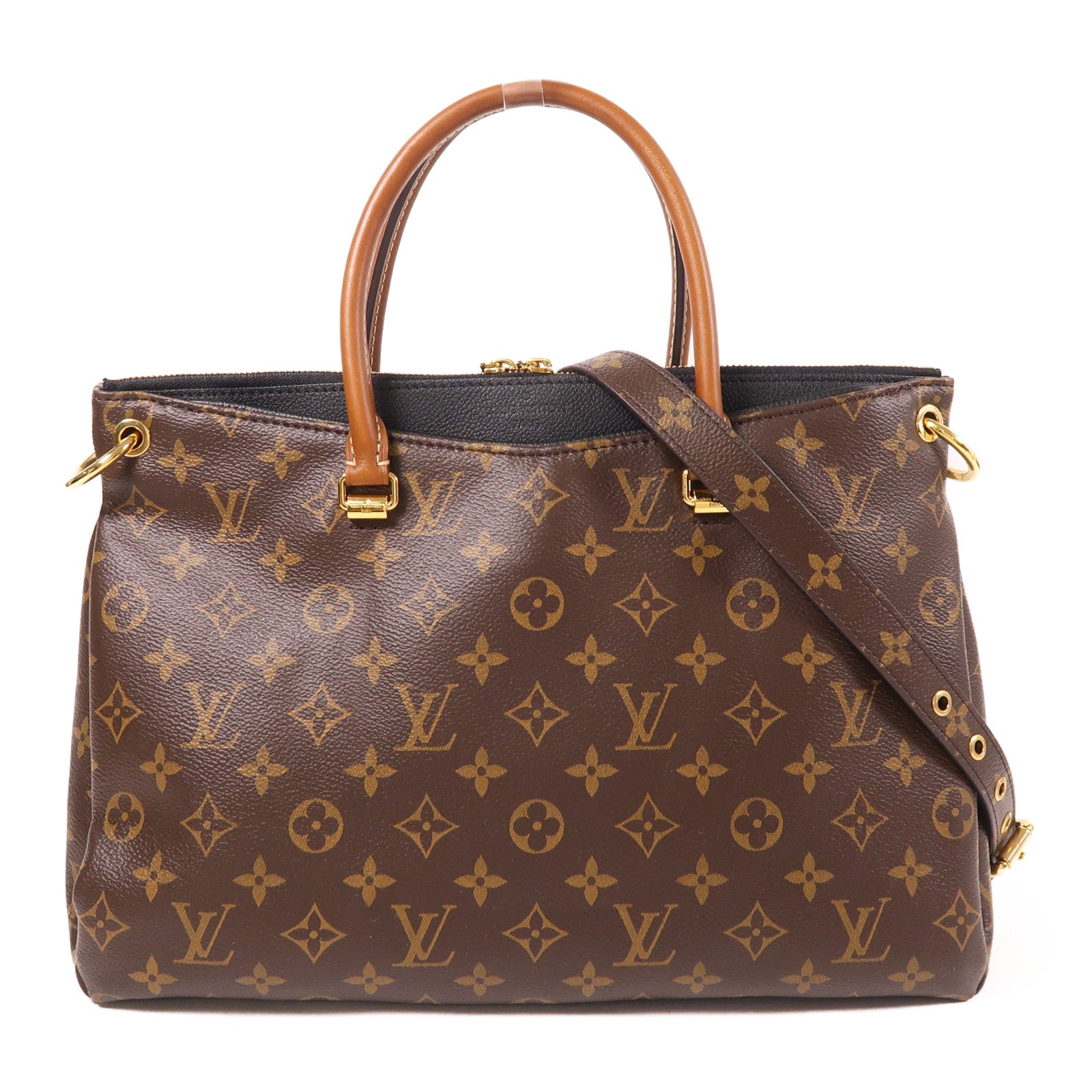 LOUIS VUITTON Monogram Pallas金扣手挽肩背兩用袋