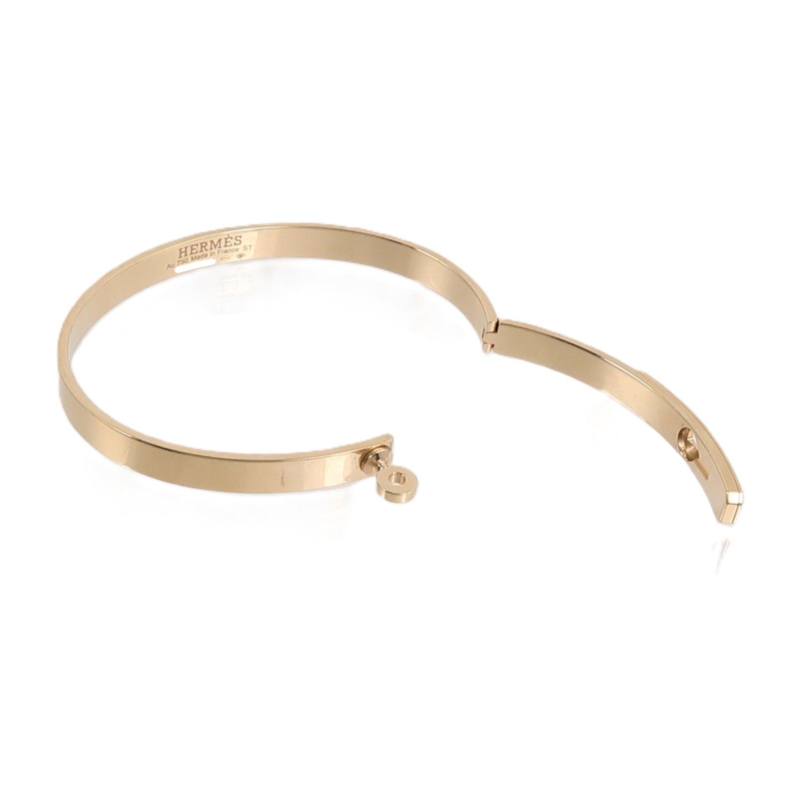 HERMES 18K玫瑰金Kelly Bracelet鑽石手鐲