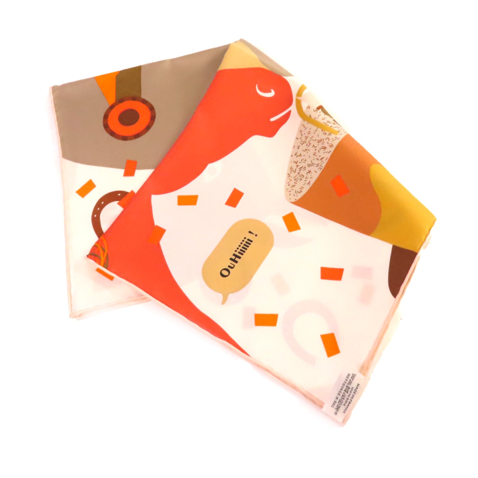 HERMES 絲質Scarf 60x60絲巾橙色/啡色/白色/彩色