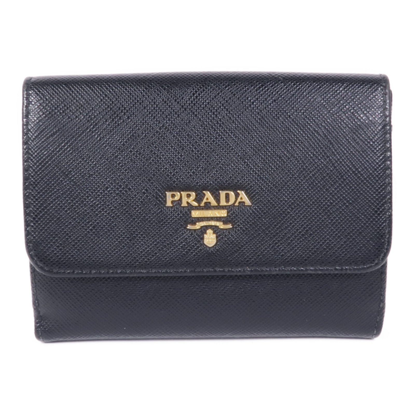 PRADA 牛皮皮革Wallet金扣錢包