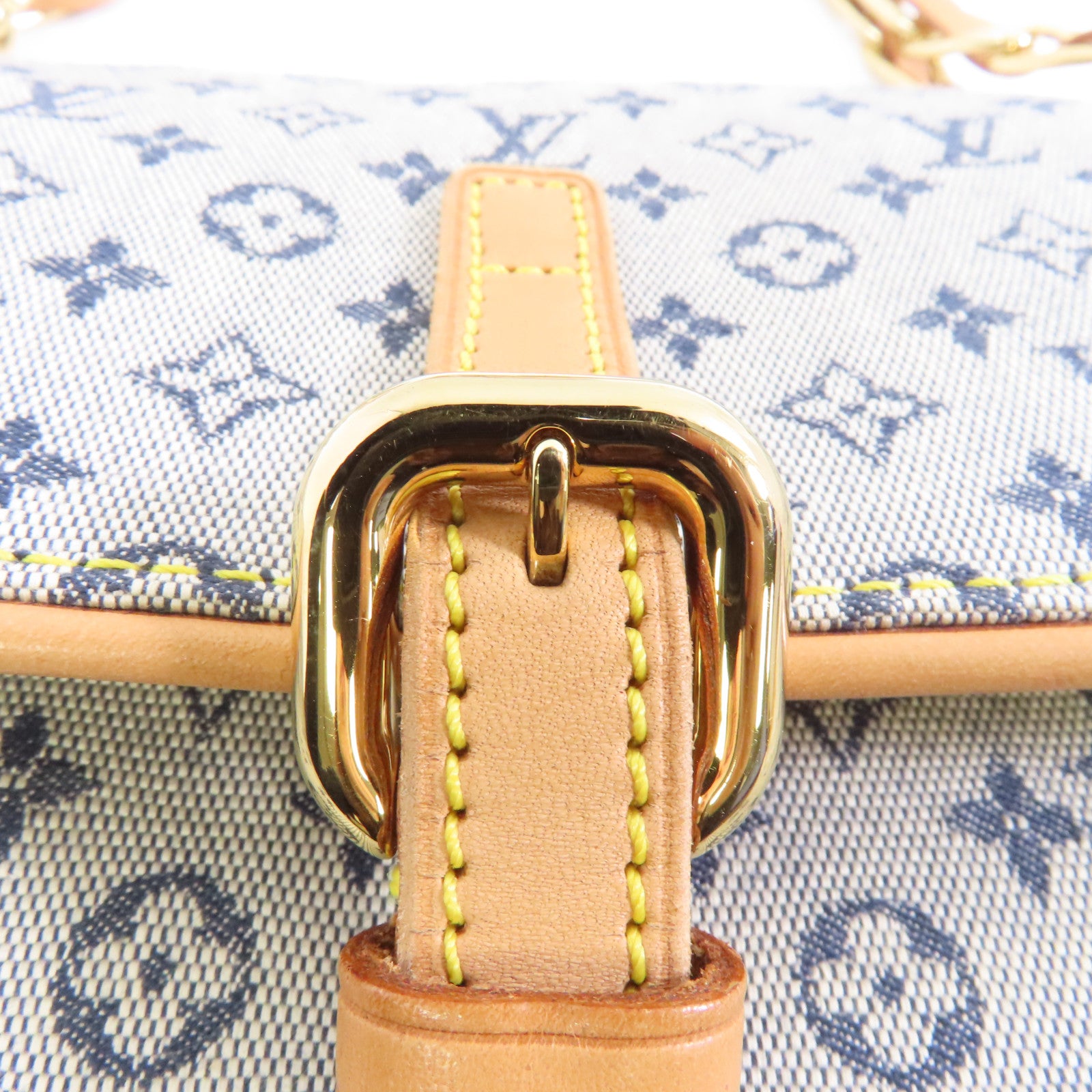 LOUIS VUITTON Monogram Mini Camille Bag金扣鏈帶肩背袋藍色