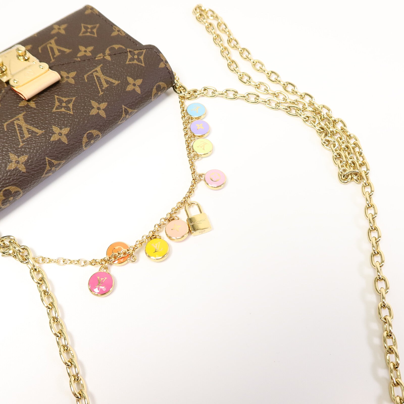 LOUIS VUITTON Monogram Pouch Metis鏈帶手挽肩背兩用袋