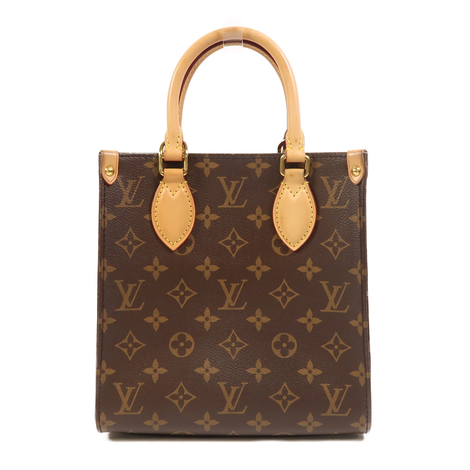 LOUIS VUITTON Monogram Sac Plat BB金扣手挽肩背兩用袋