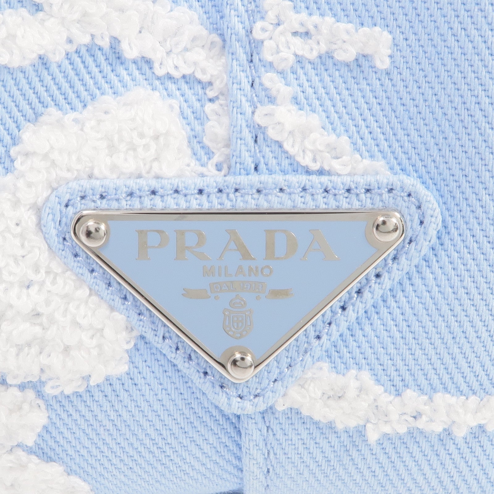 PRADA 帆布Drill Tote銀扣手挽肩背兩用袋