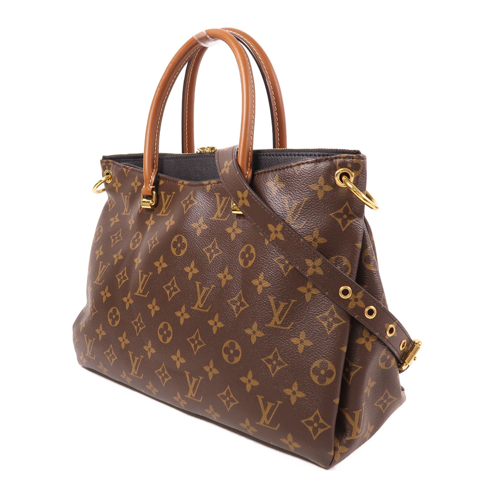 LOUIS VUITTON Monogram Pallas金扣手挽肩背兩用袋