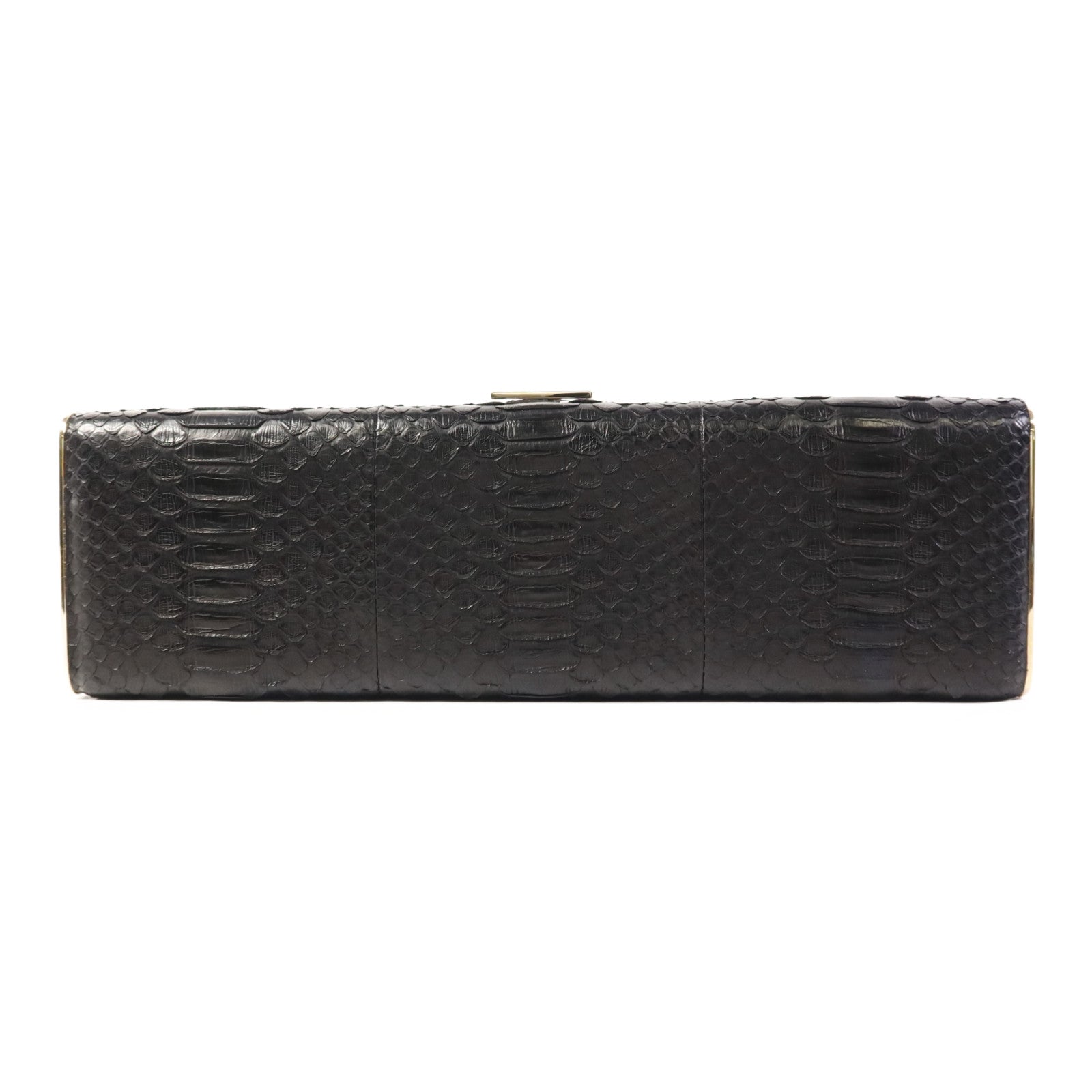 CHANEL 【激減優惠】蛇皮皮革Clutch Bag金扣手拿包
