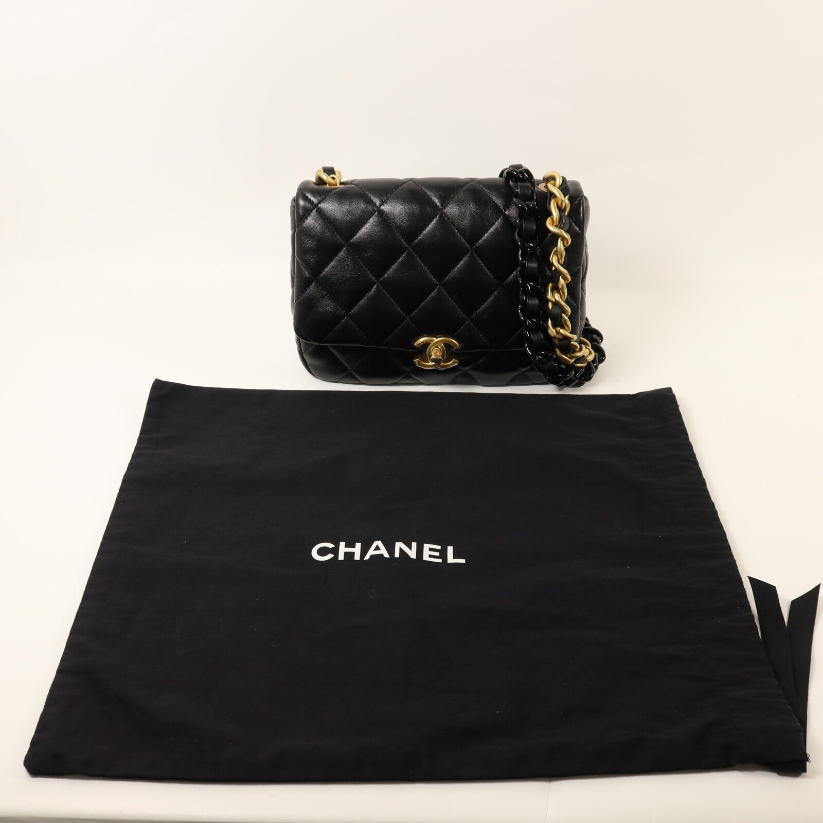 CHANEL 【激減優惠】羊皮皮革Chain Shoulder鏈帶肩背袋