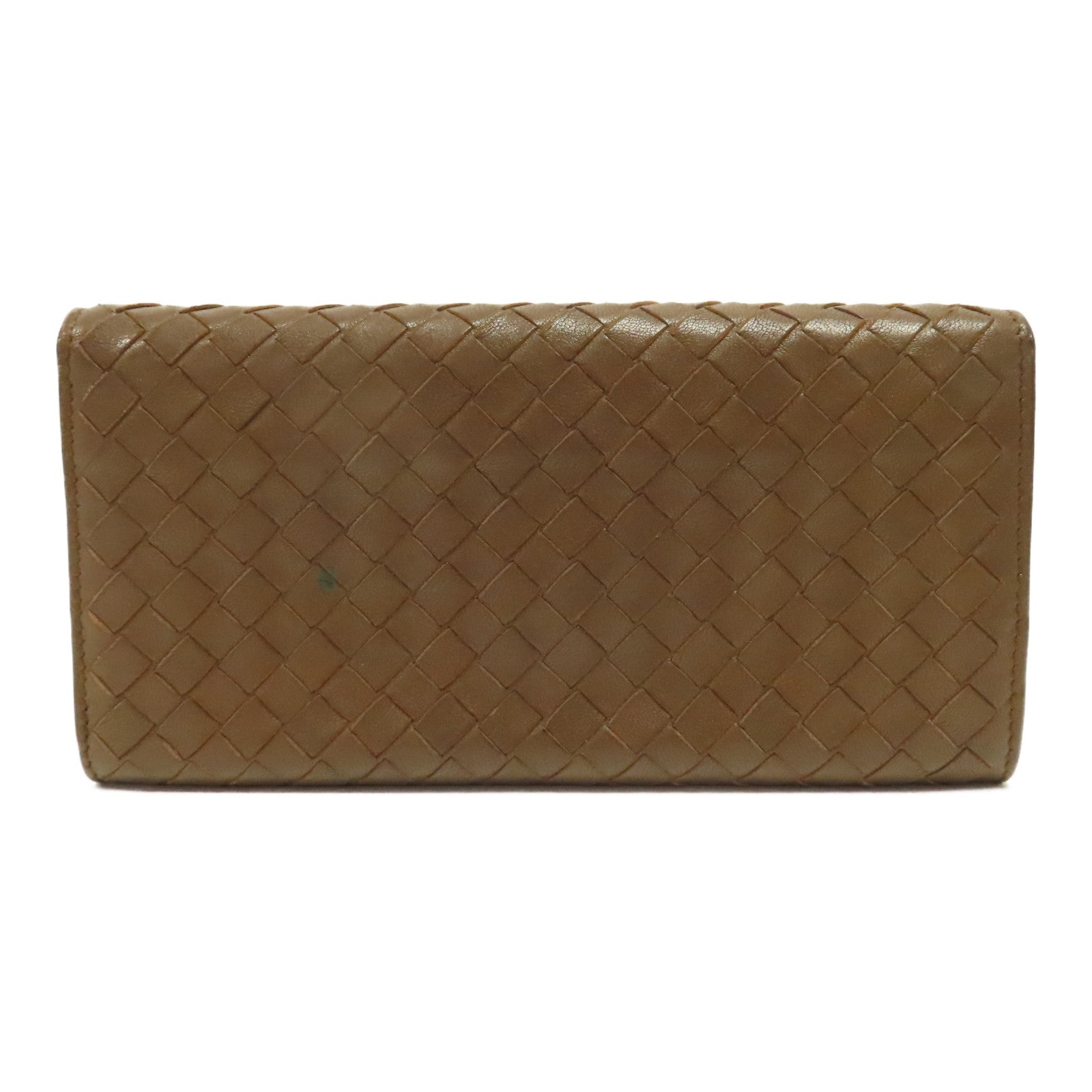 BOTTEGA VENETA 牛皮皮革Long wallet銀扣長錢包啡色