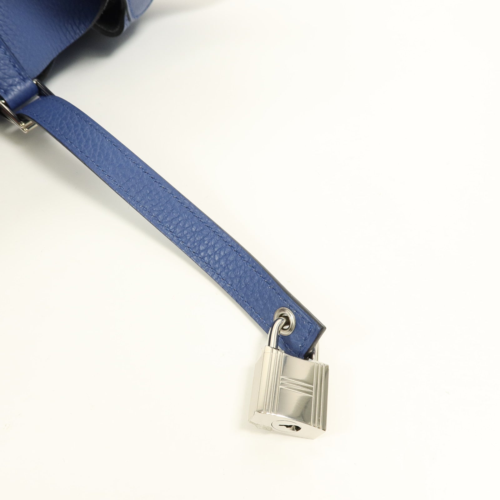 HERMES Clemence皮革Picotin MM手挽袋Bleu Agate