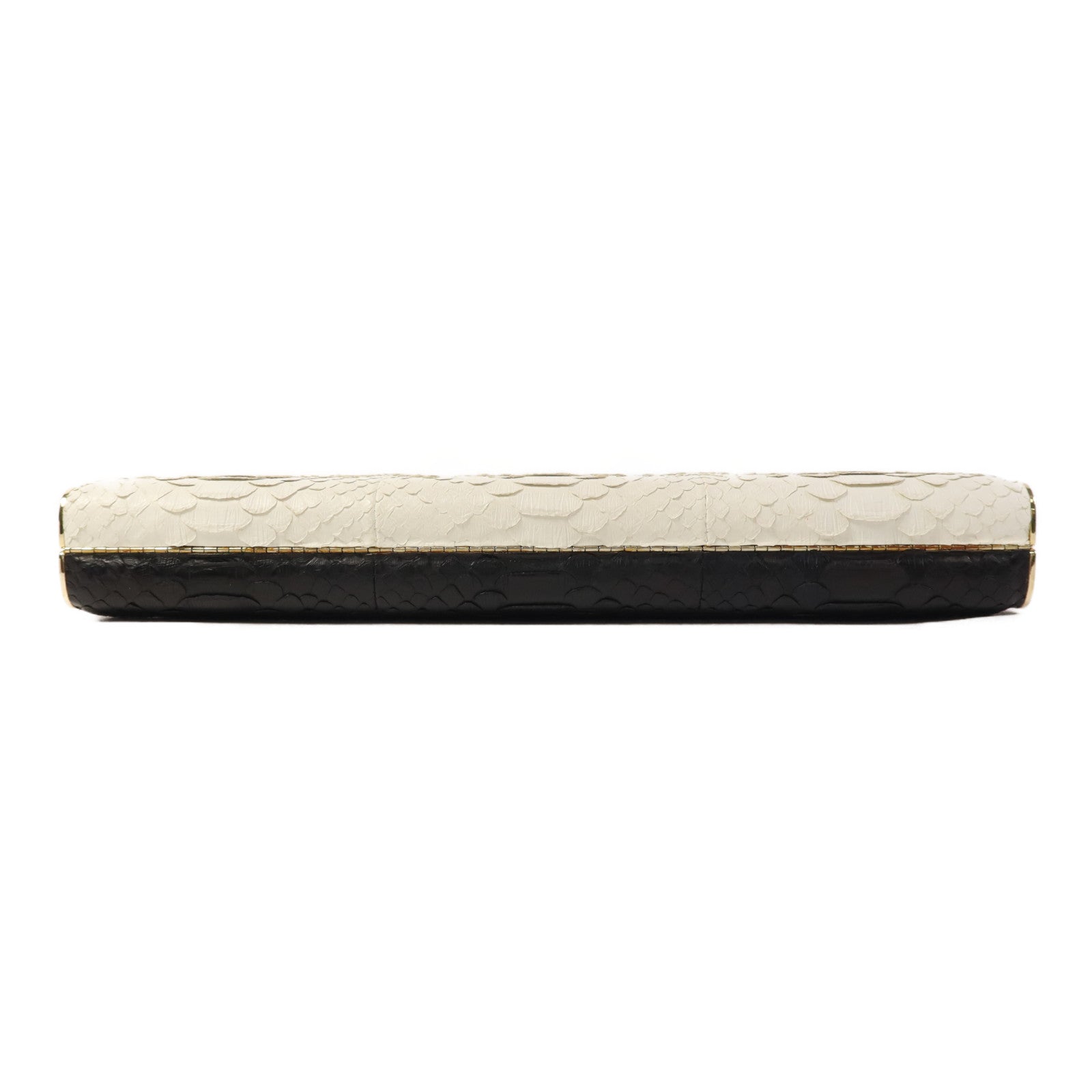 CHANEL 【激減優惠】蛇皮皮革Clutch Bag金扣手拿包