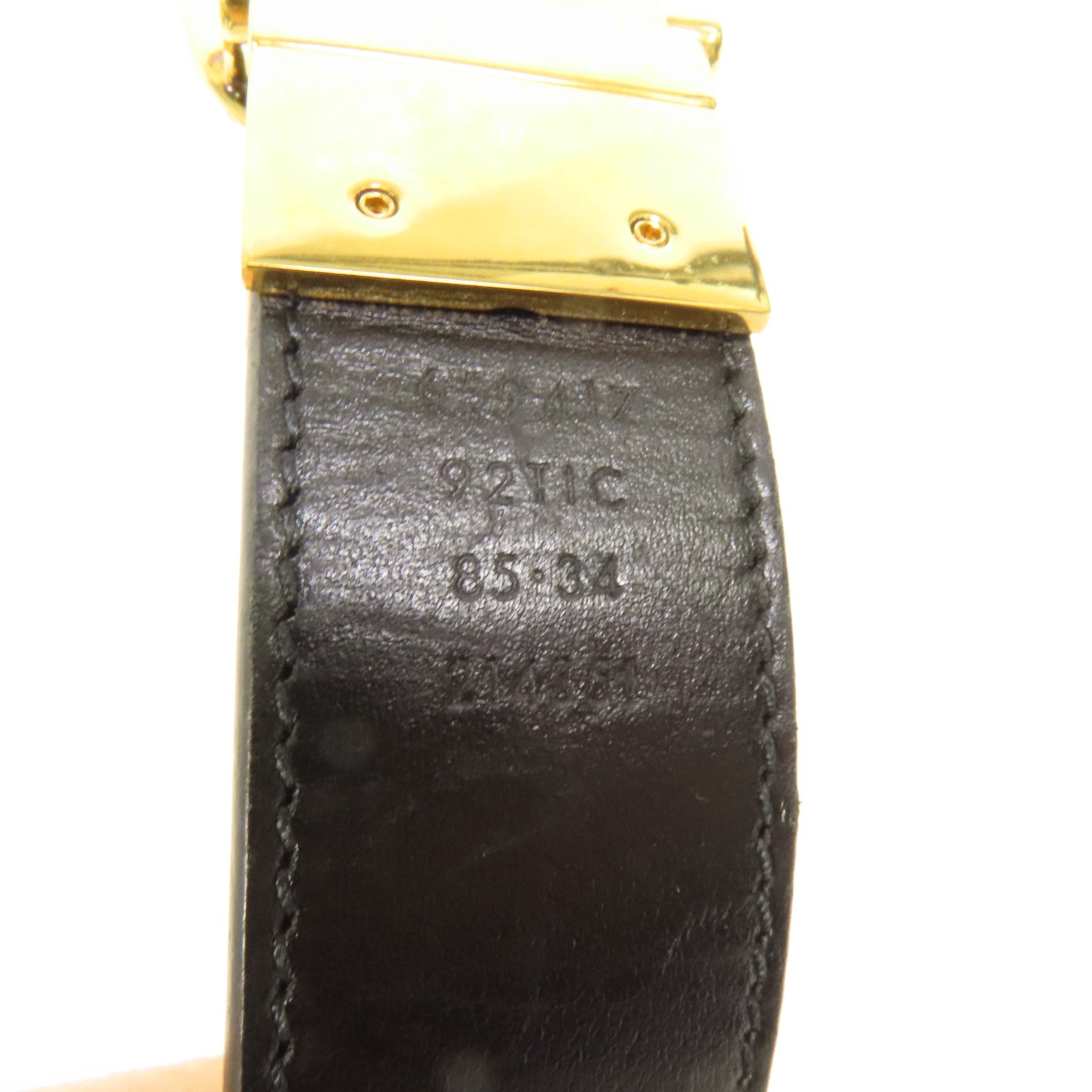 GUCCI 塗層帆布Belt 85cm金扣皮帶