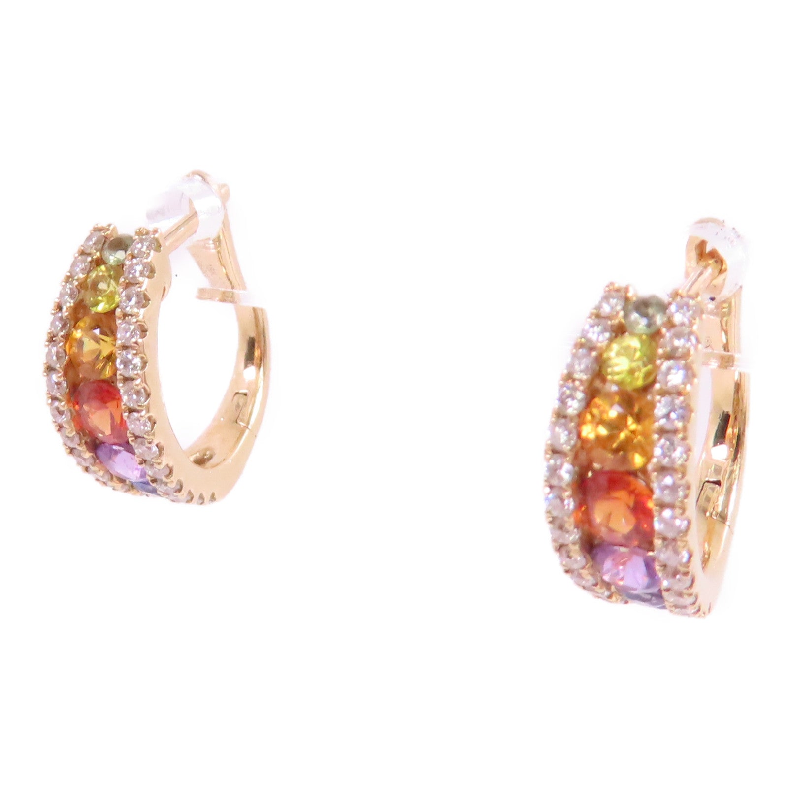 JEWELRY 18K玫瑰金/鑽石/彩色寶石/Diamond Multi Stone Earrings耳環