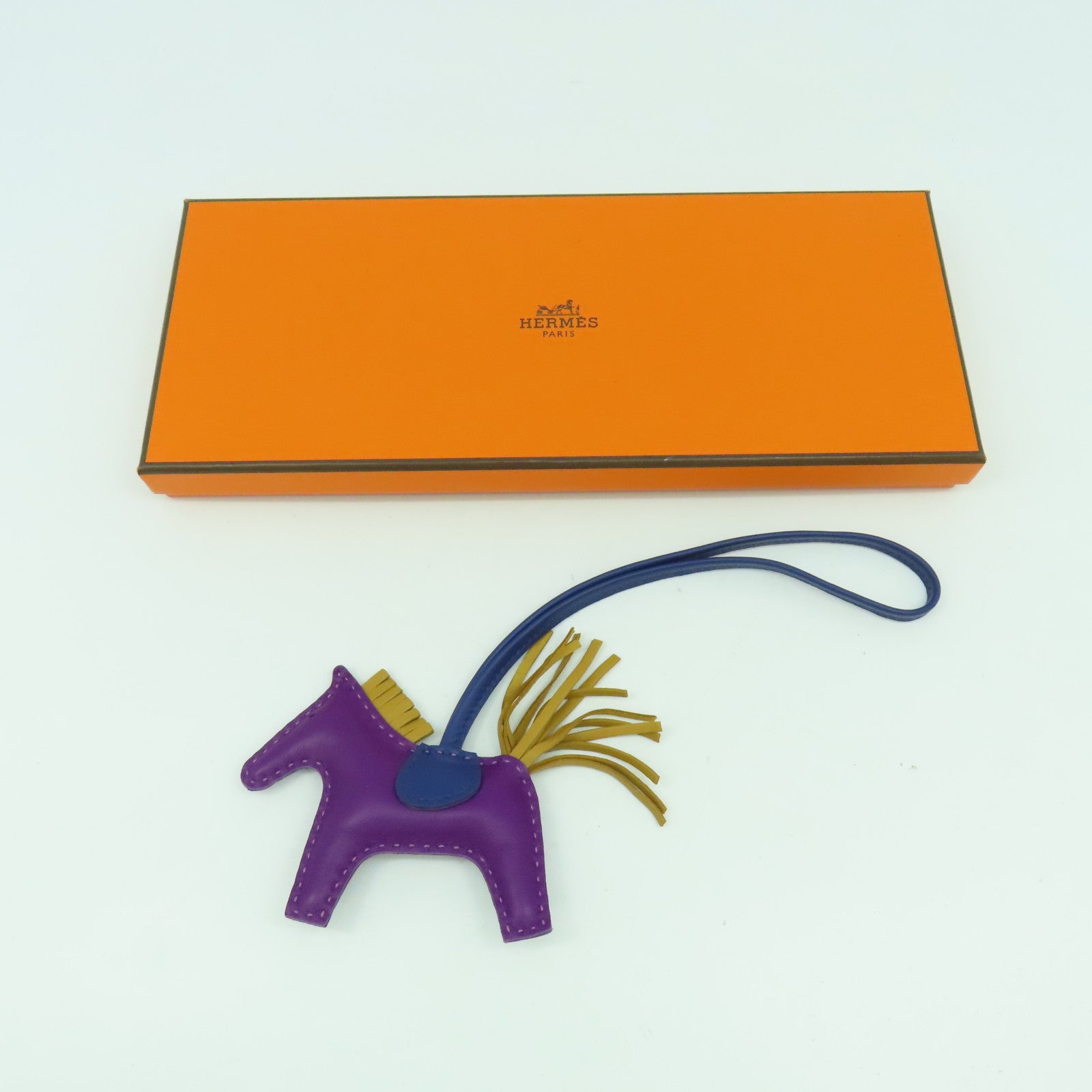 HERMES 【激減優惠】皮革Rodeo PM掛飾紫色/藍色/黃色