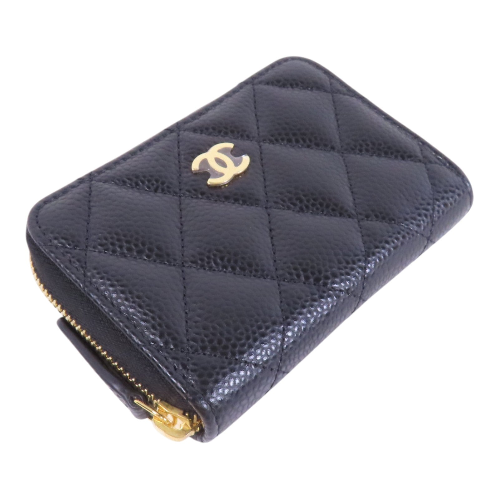 CHANEL 牛皮皮革Card Case金扣卡套