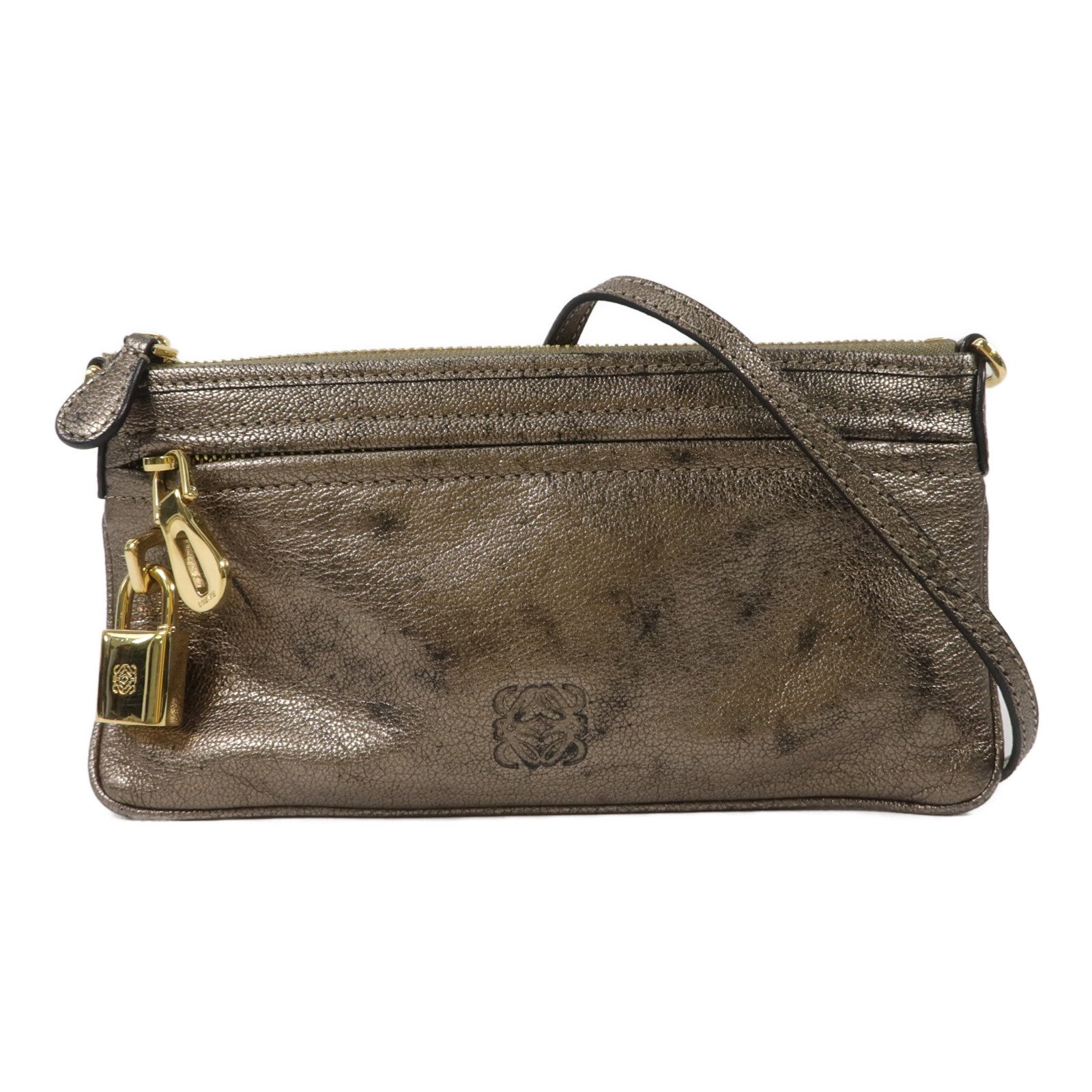 LOEWE 牛皮皮革Anagram Shoulder Bag肩背袋