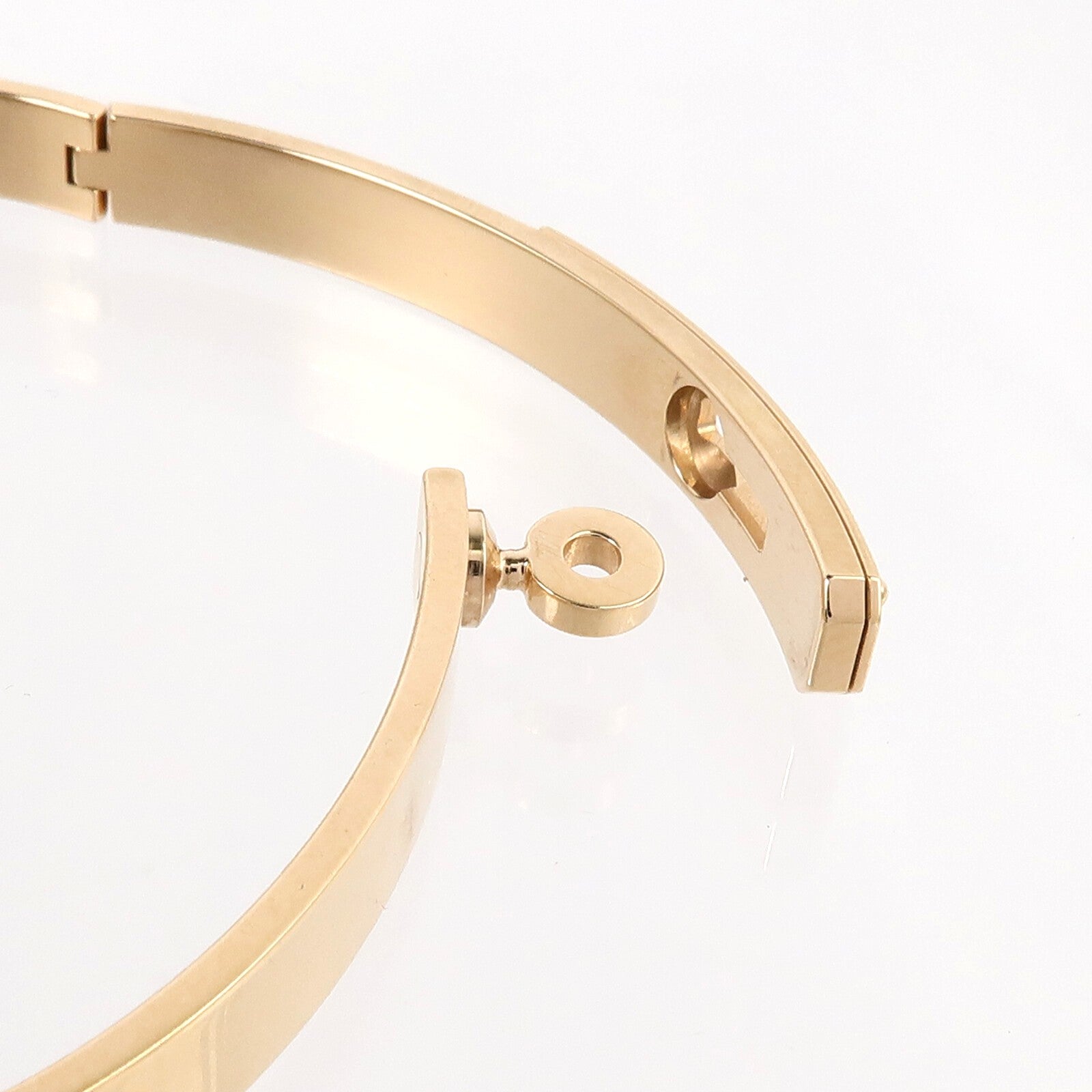 HERMES 18K玫瑰金Kelly Bracelet鑽石手鐲