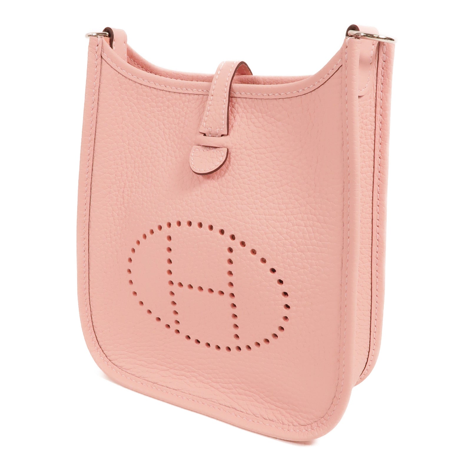 HERMES Clemence皮革Evelyne TPM肩背袋Rose Sakura