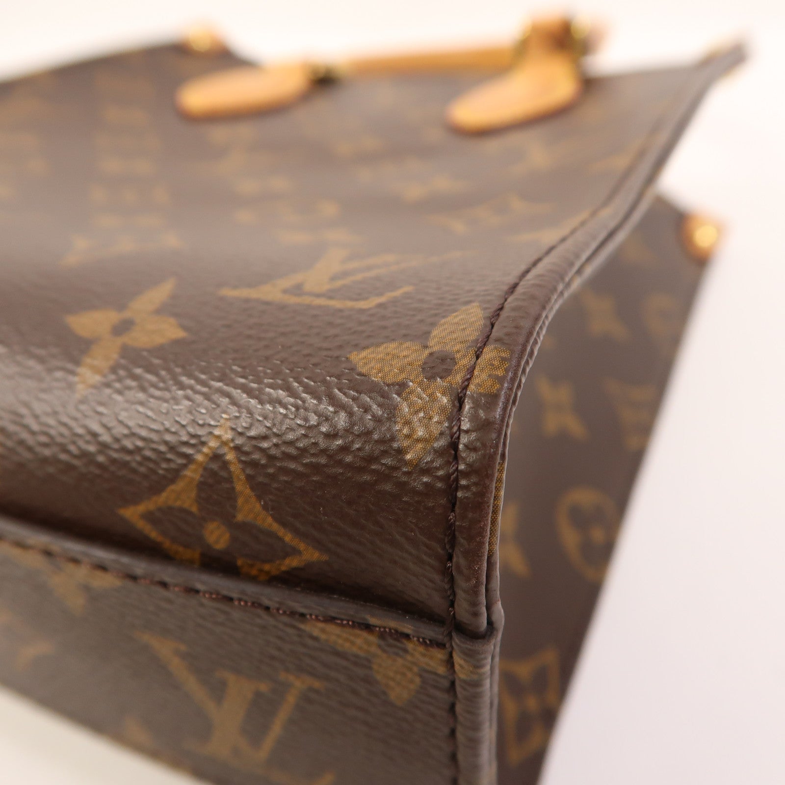 LOUIS VUITTON Monogram Sac Plat BB金扣手挽肩背兩用袋