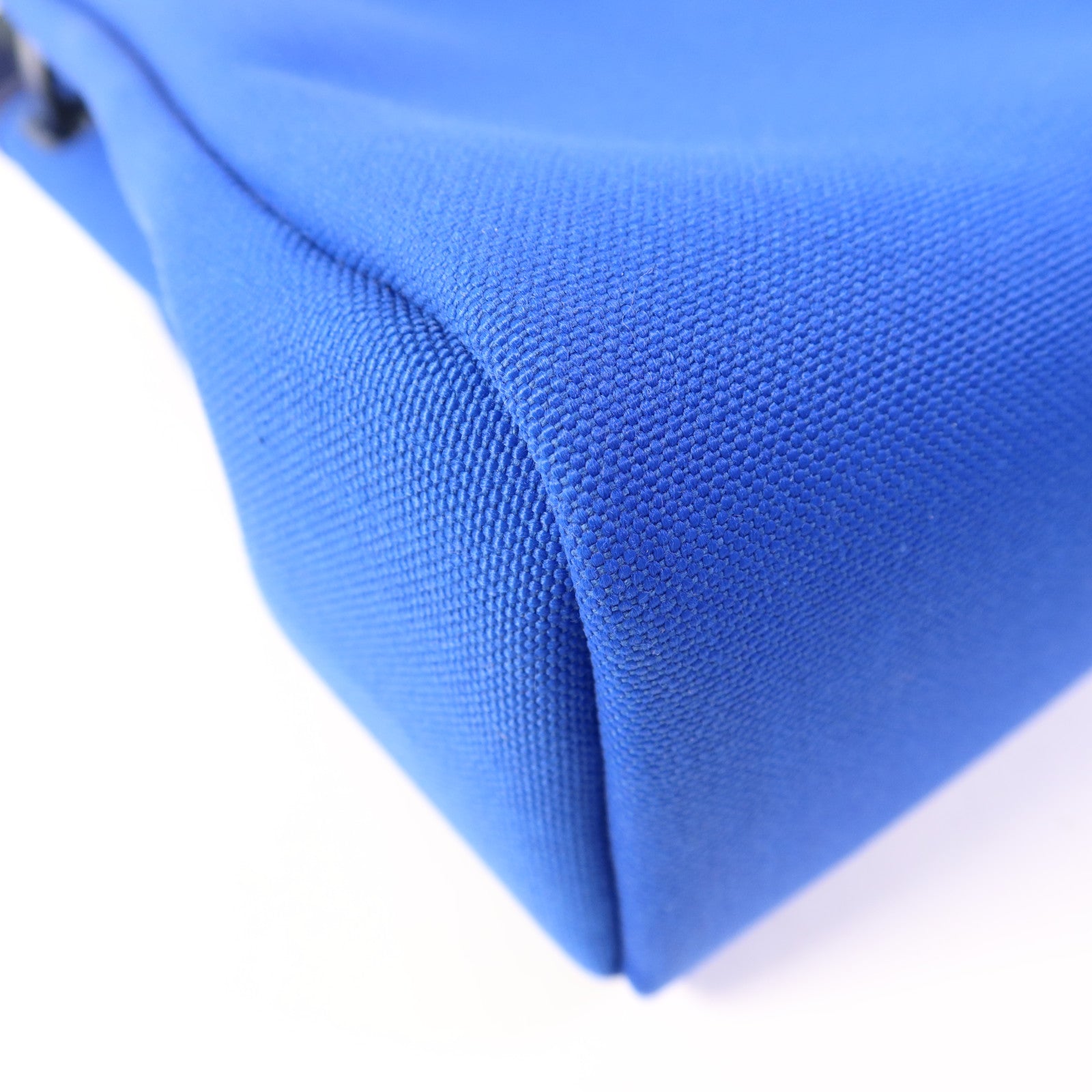 HERMES【激減優惠】 帆布Herbag PM銀扣手挽肩背兩用袋Bleu Billard