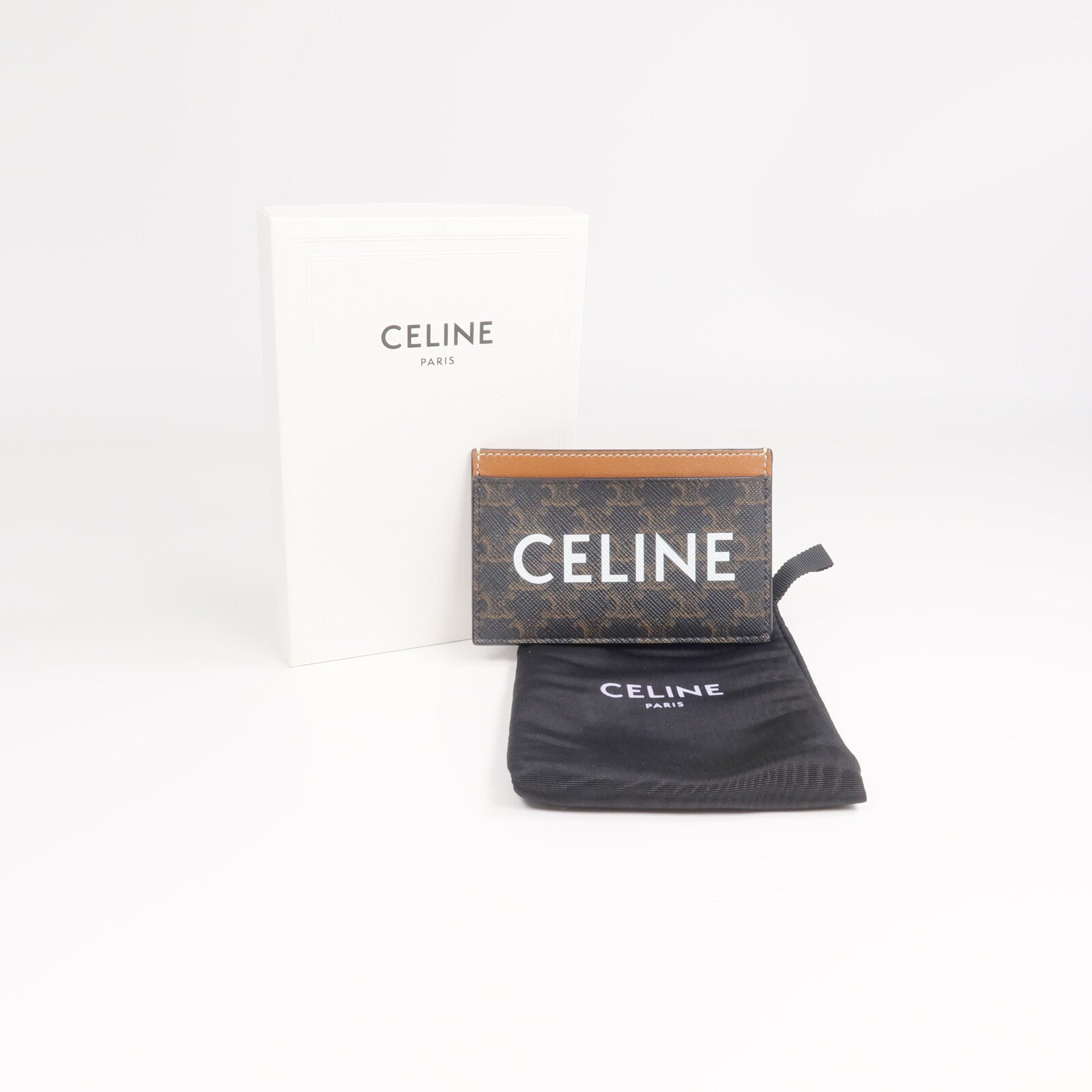 CELINE 塗層帆布/牛皮皮革Card Holder卡片套