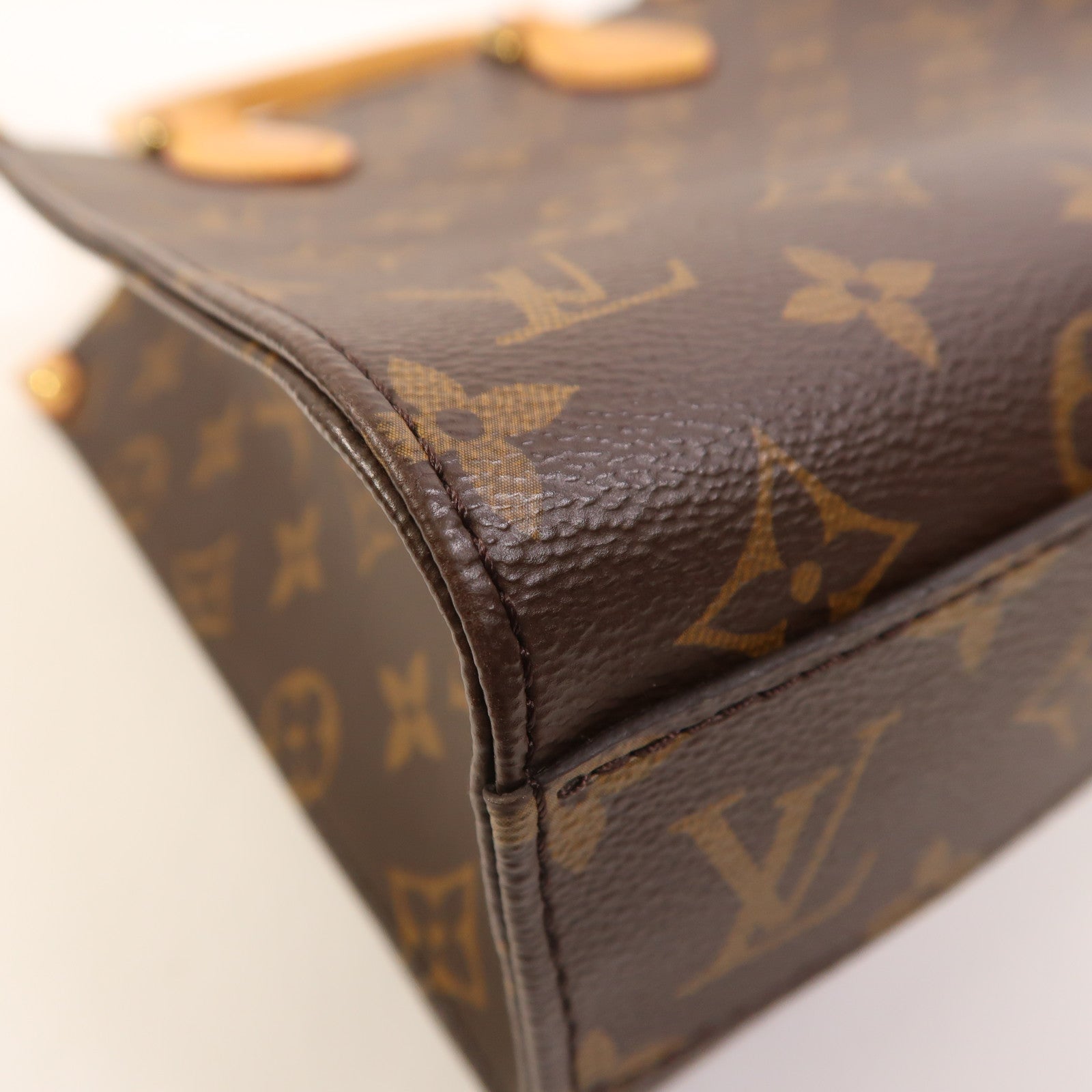 LOUIS VUITTON Monogram Sac Plat BB金扣手挽肩背兩用袋