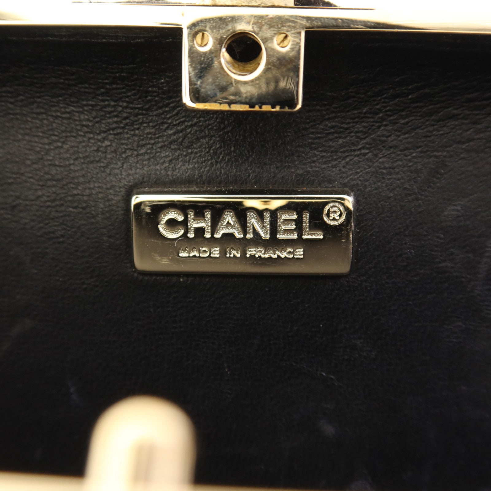 CHANEL 蛇皮皮革Clutch Bag金扣手拿包