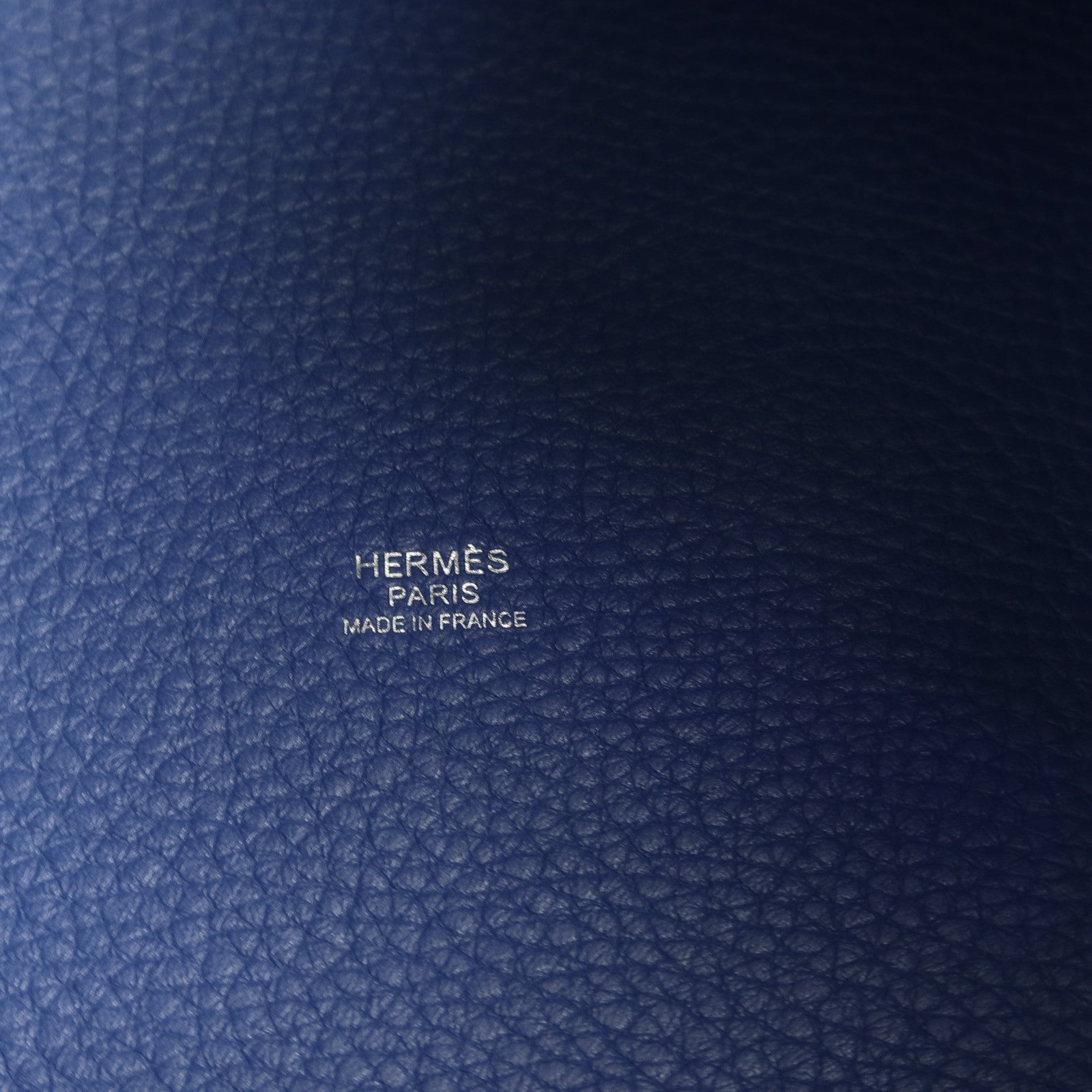 HERMES Clemence皮革Picotin MM手挽袋Bleu Agate
