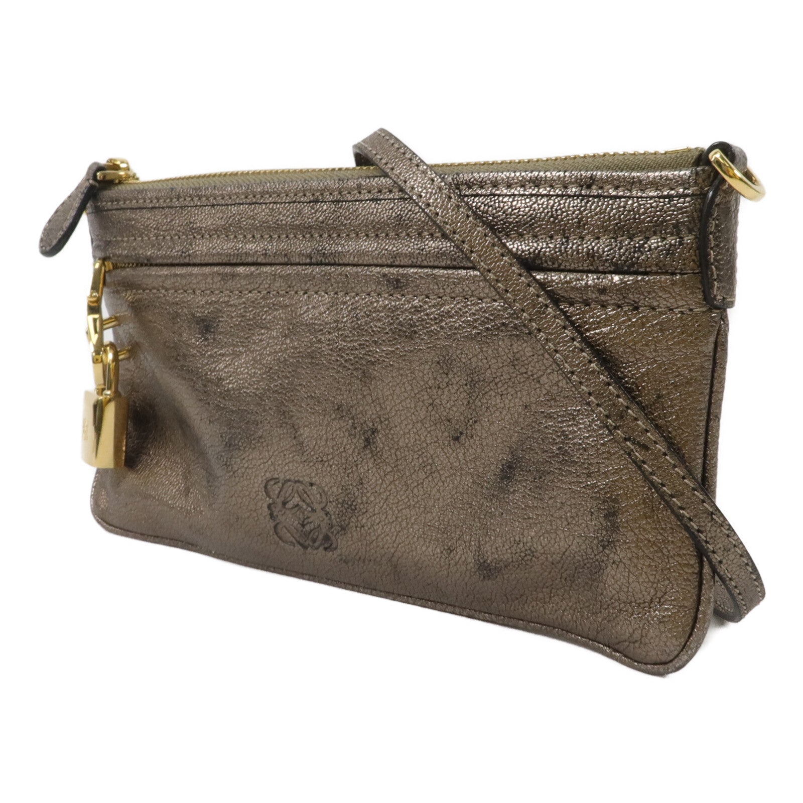 LOEWE 牛皮皮革Anagram Shoulder Bag肩背袋