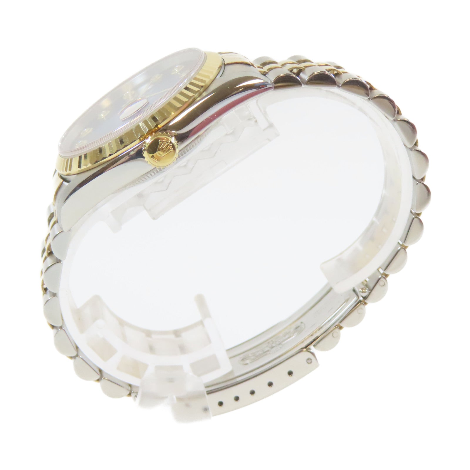 ROLEX 不鏽鋼/18K黃金Datejust自動機芯手錶藍色#17.5cm
