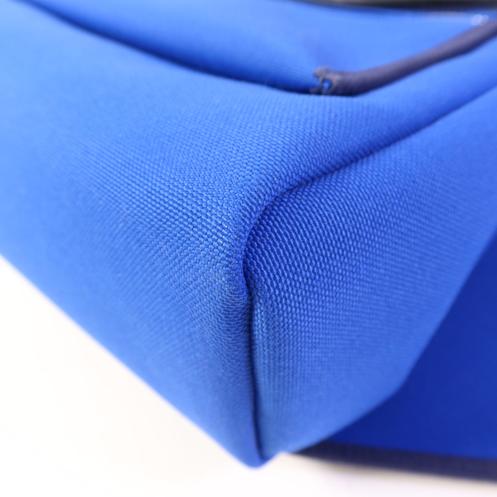 HERMES【激減優惠】 帆布Herbag PM銀扣手挽肩背兩用袋Bleu Billard