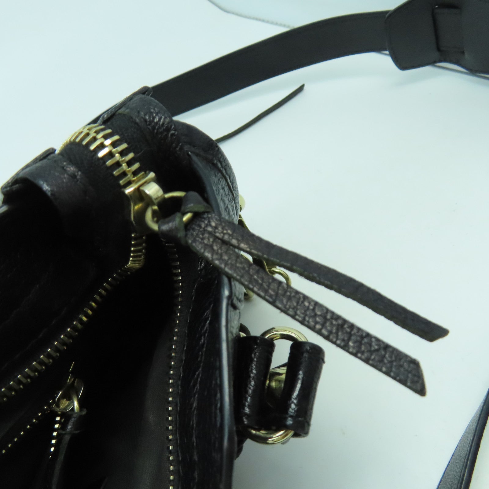 BALENCIAGA 牛皮皮革Mini City金扣手挽肩背兩用袋黑色