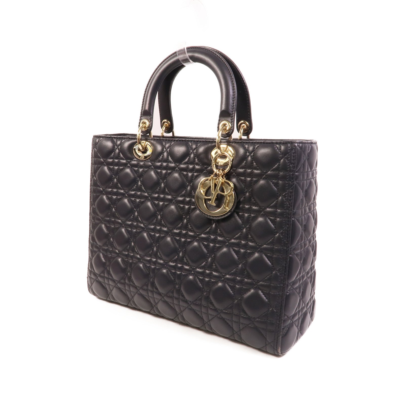 Dior 羊皮皮革Lady Dior Large手挽肩背兩用袋