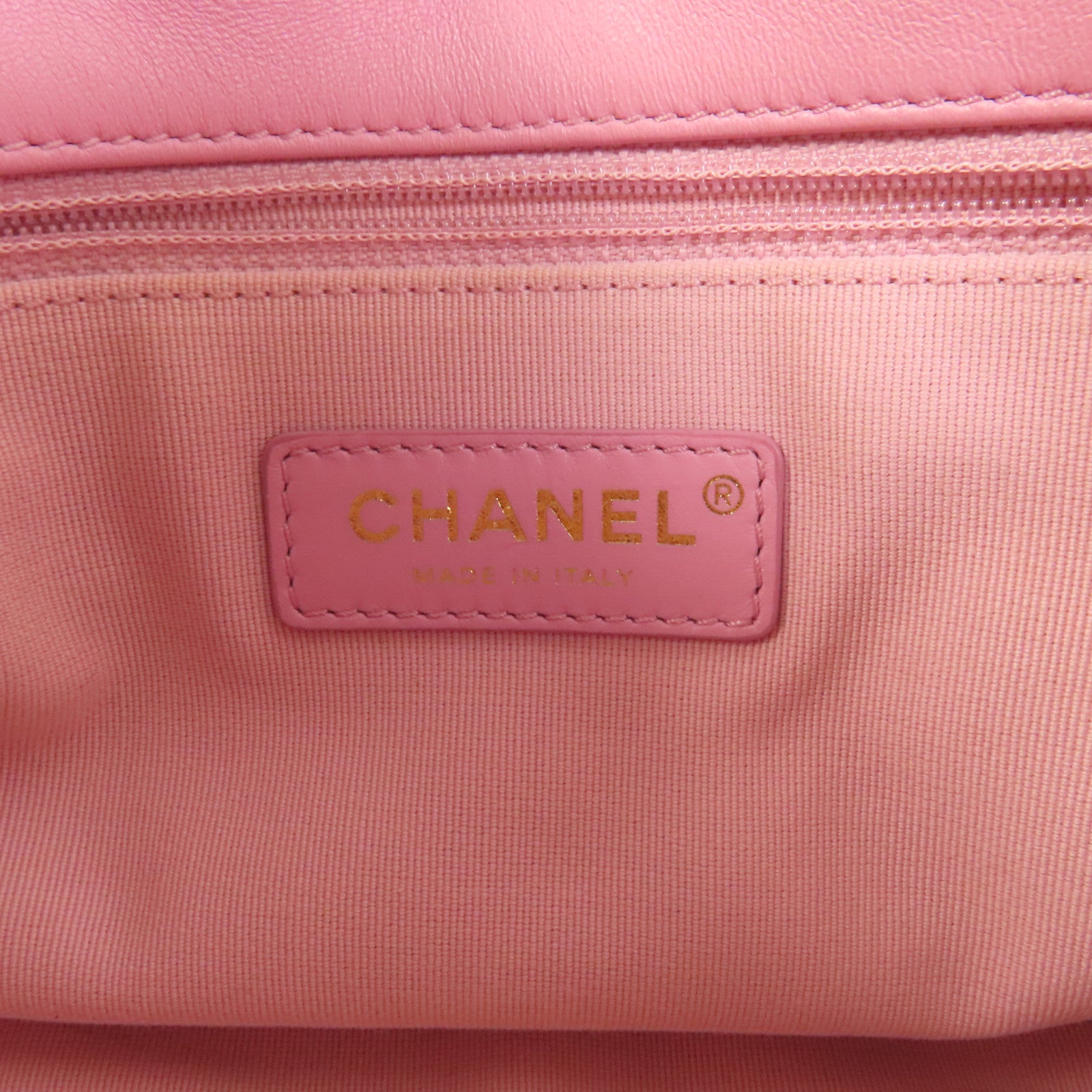 CHANEL 羊皮皮革Chain Shoulder金扣鏈帶肩背袋