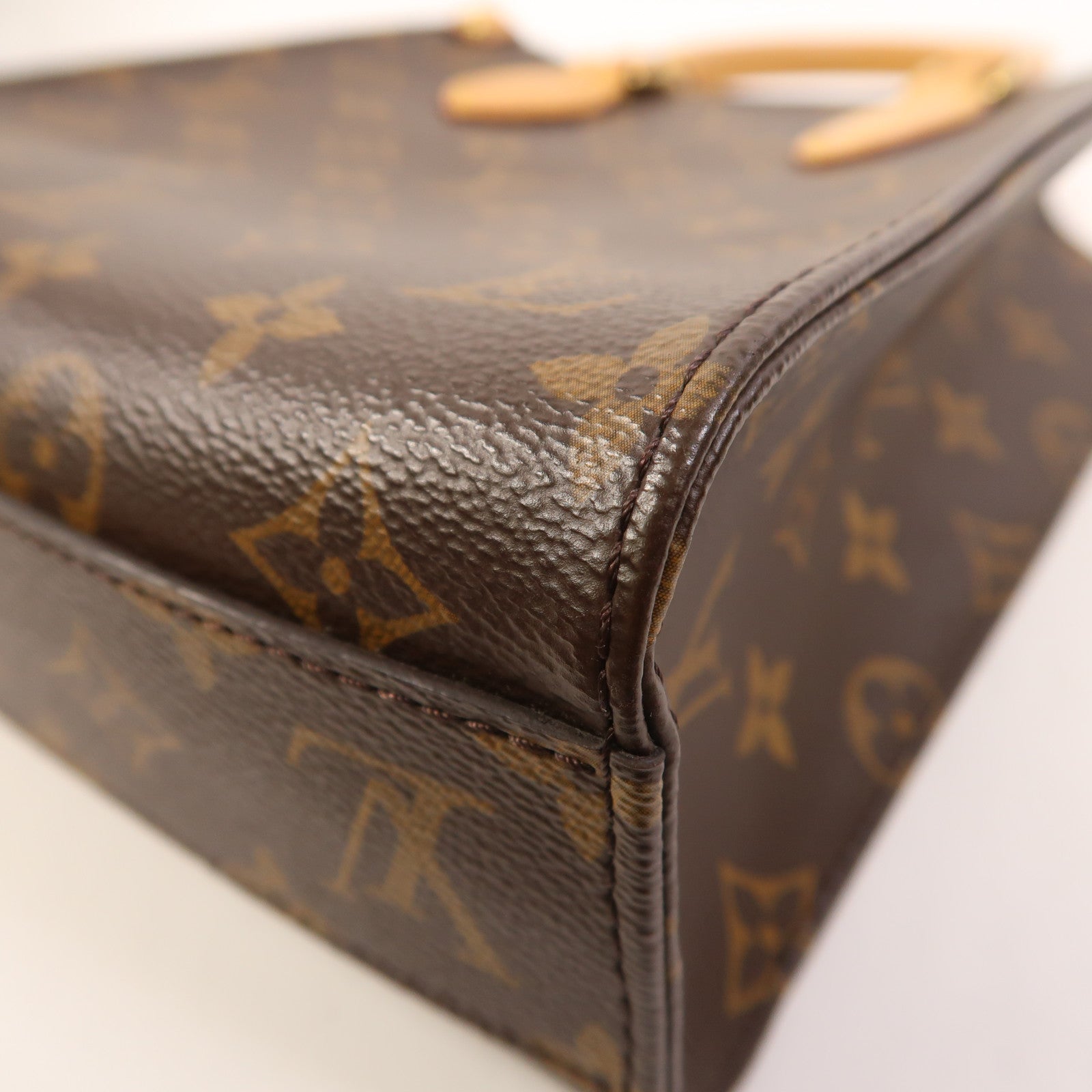 LOUIS VUITTON Monogram Sac Plat BB金扣手挽肩背兩用袋