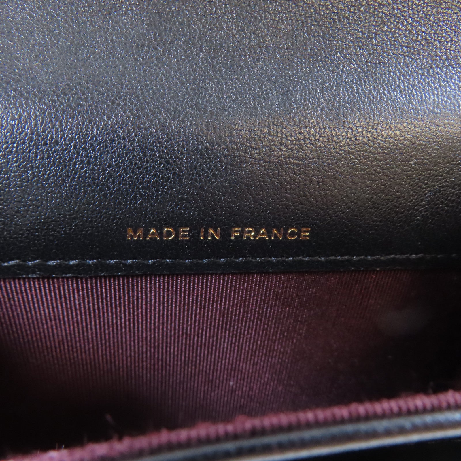 CHANEL 菱格羊皮皮革Flap Wallet金扣卡片套黑色