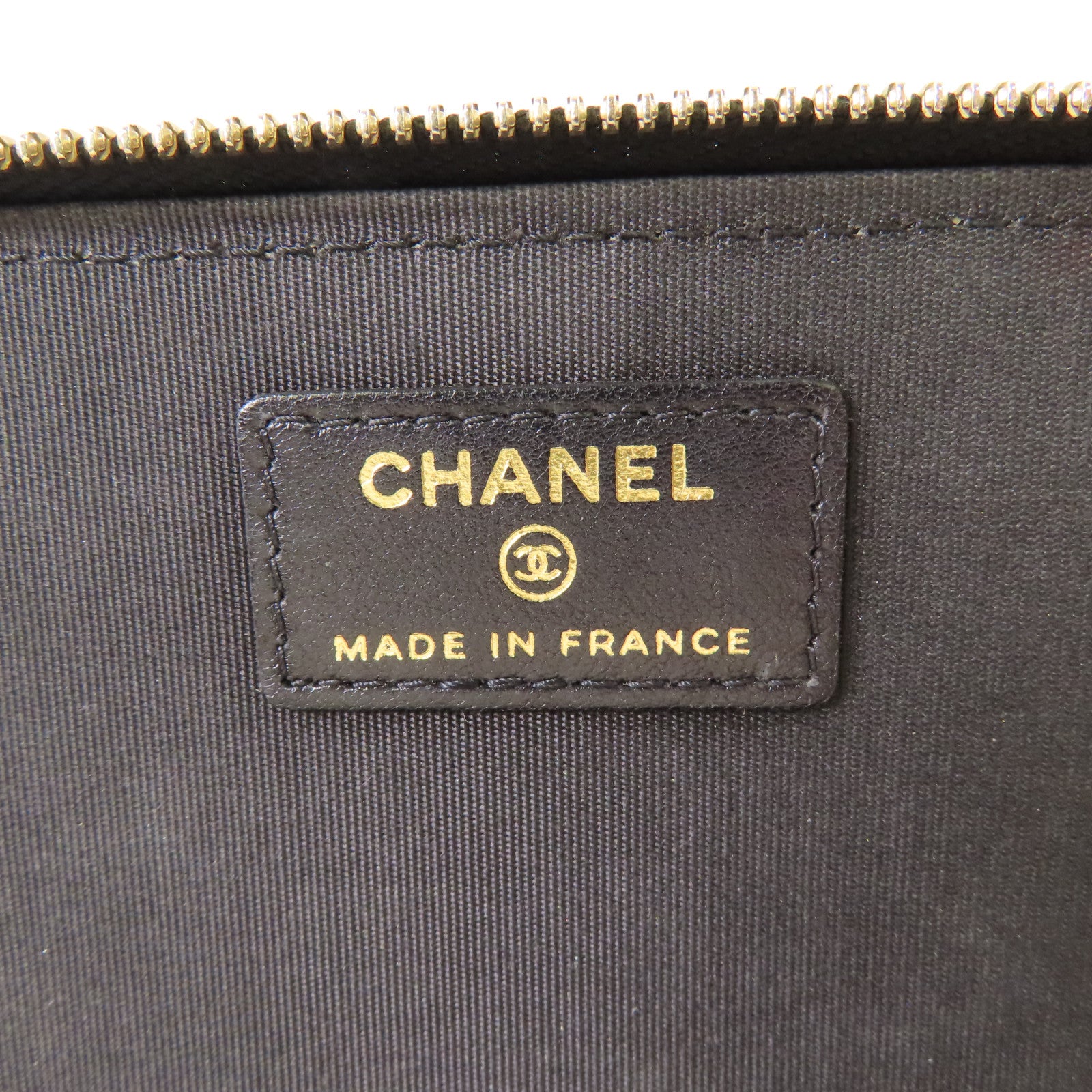 CHANEL 羊皮皮革Vanity Case金扣鏈帶手挽肩背兩用袋