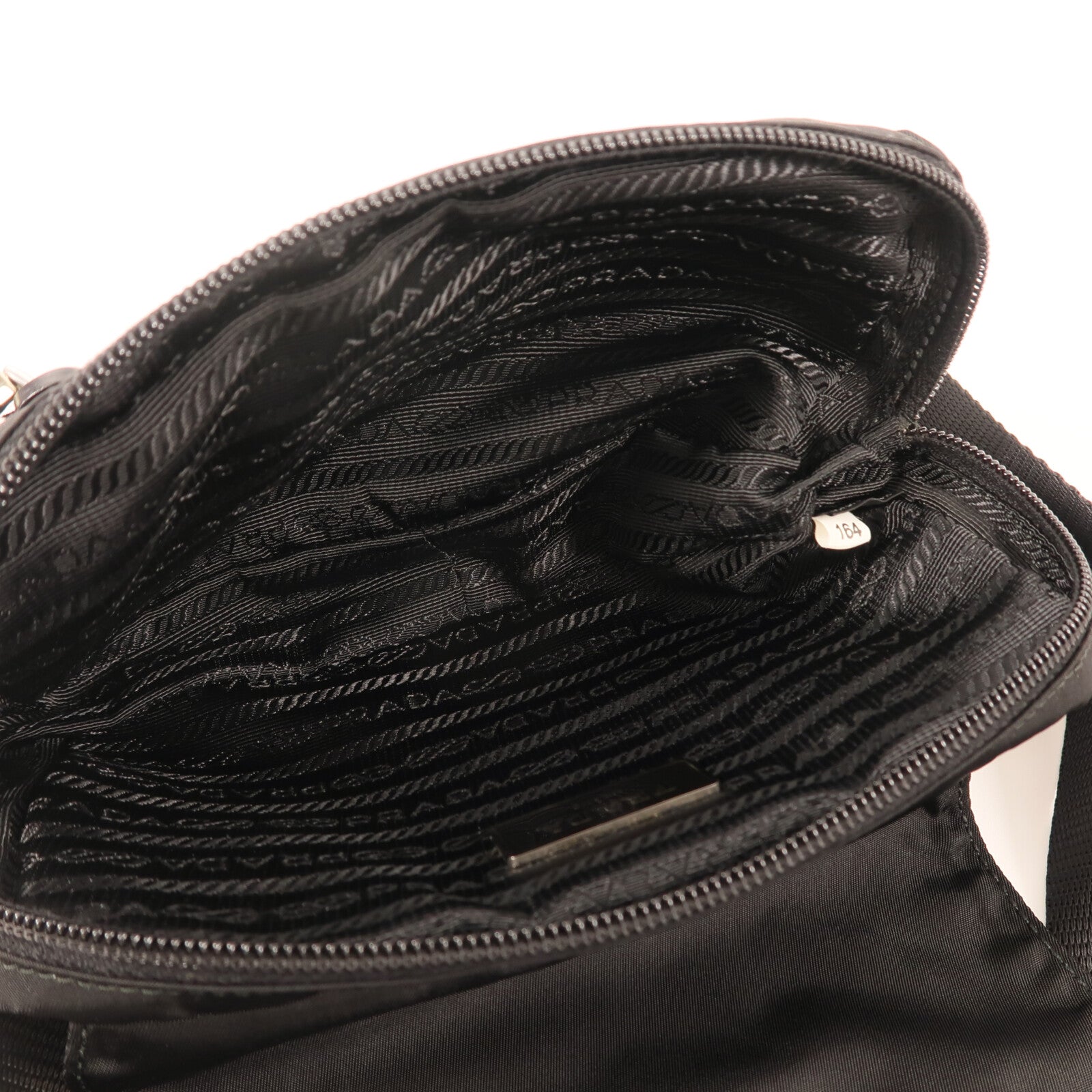 PRADA 尼龍Belt Bag銀扣腰包