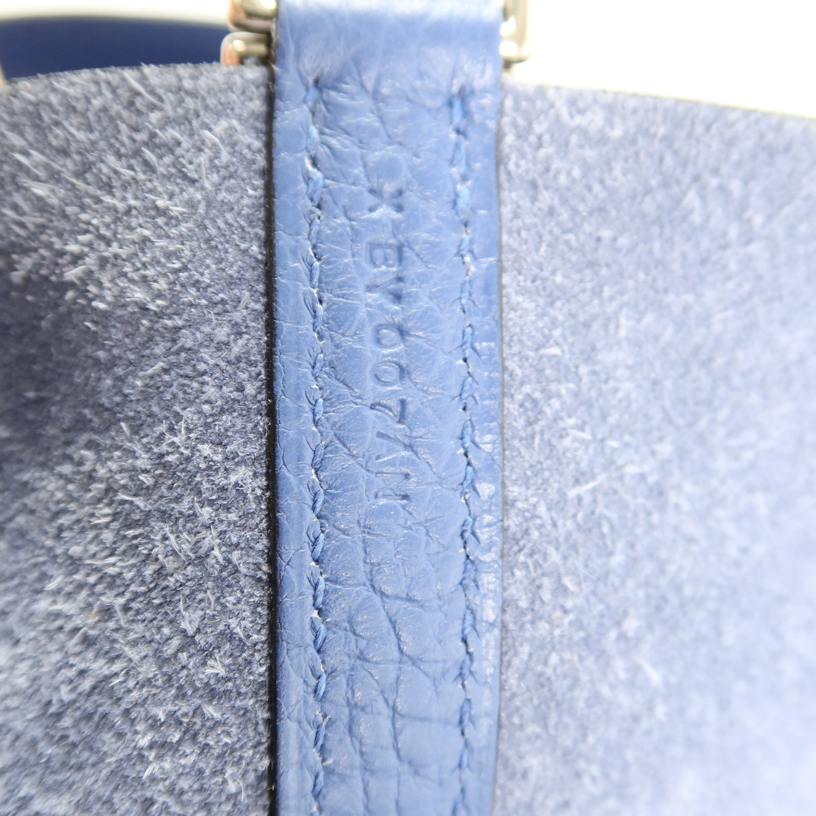 HERMES Clemence皮革Picotin MM手挽袋Bleu Agate