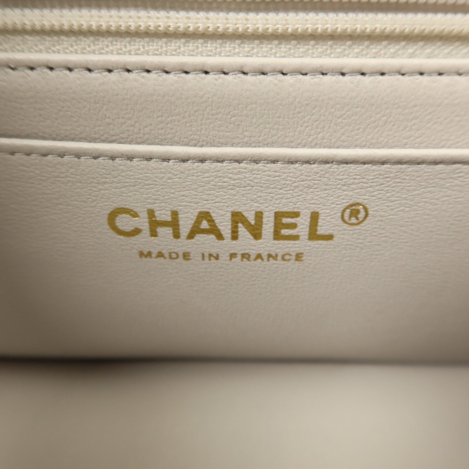CHANEL 羊皮皮革Classic With Top Handle金扣手挽肩背兩用袋
