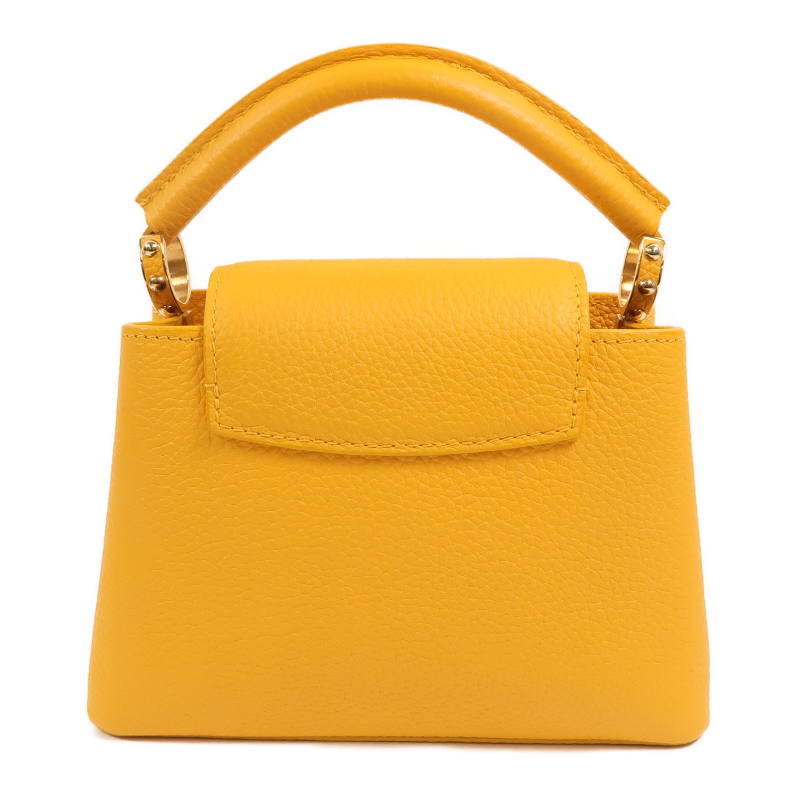 LOUIS VUITTON Taurillon皮革Capucines Mini手挽肩背兩用袋
