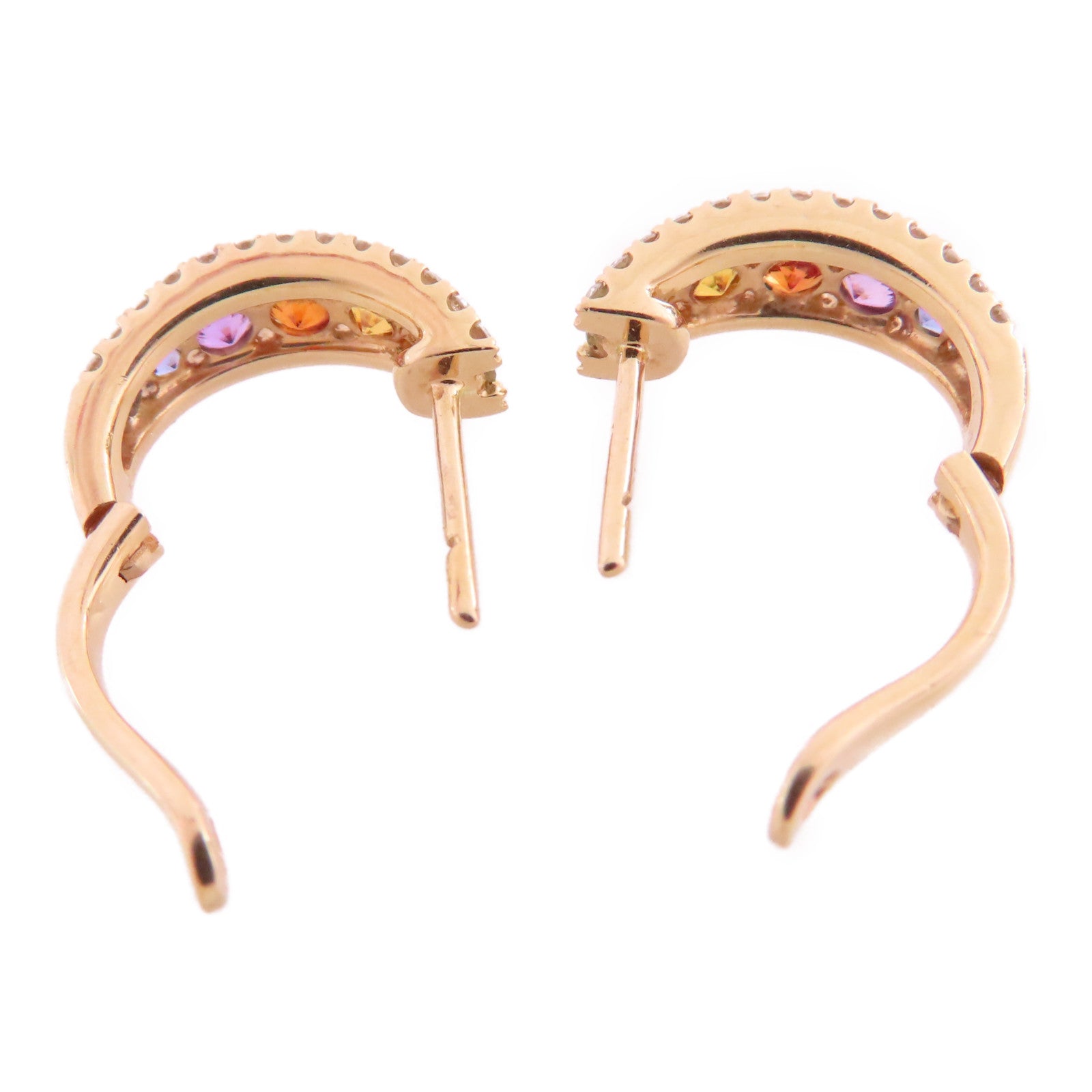 JEWELRY 18K玫瑰金/鑽石/彩色寶石/Diamond Multi Stone Earrings耳環